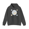 Matching Couple Sweatshirt - Saturn & Jupiter Matching Couple Hooded Sweatshirt Minimalist Art His Hers Valentine Gift - Design B