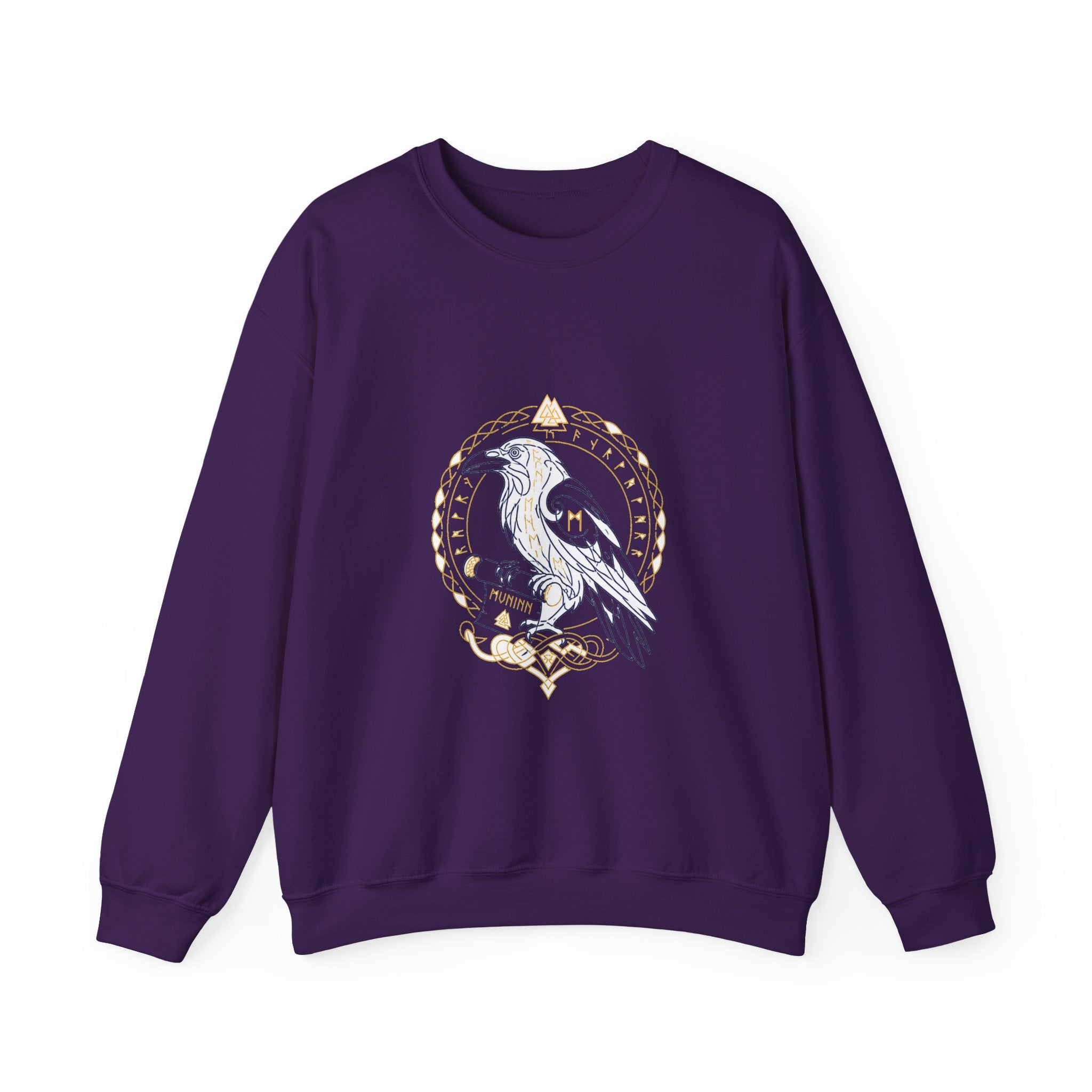 Matching Couple Sweatshirt - Huginn & Muninn Matching Couple Premium Fleece Sweatshirt Minimalist Art His Hers Christmas Gift - Design B