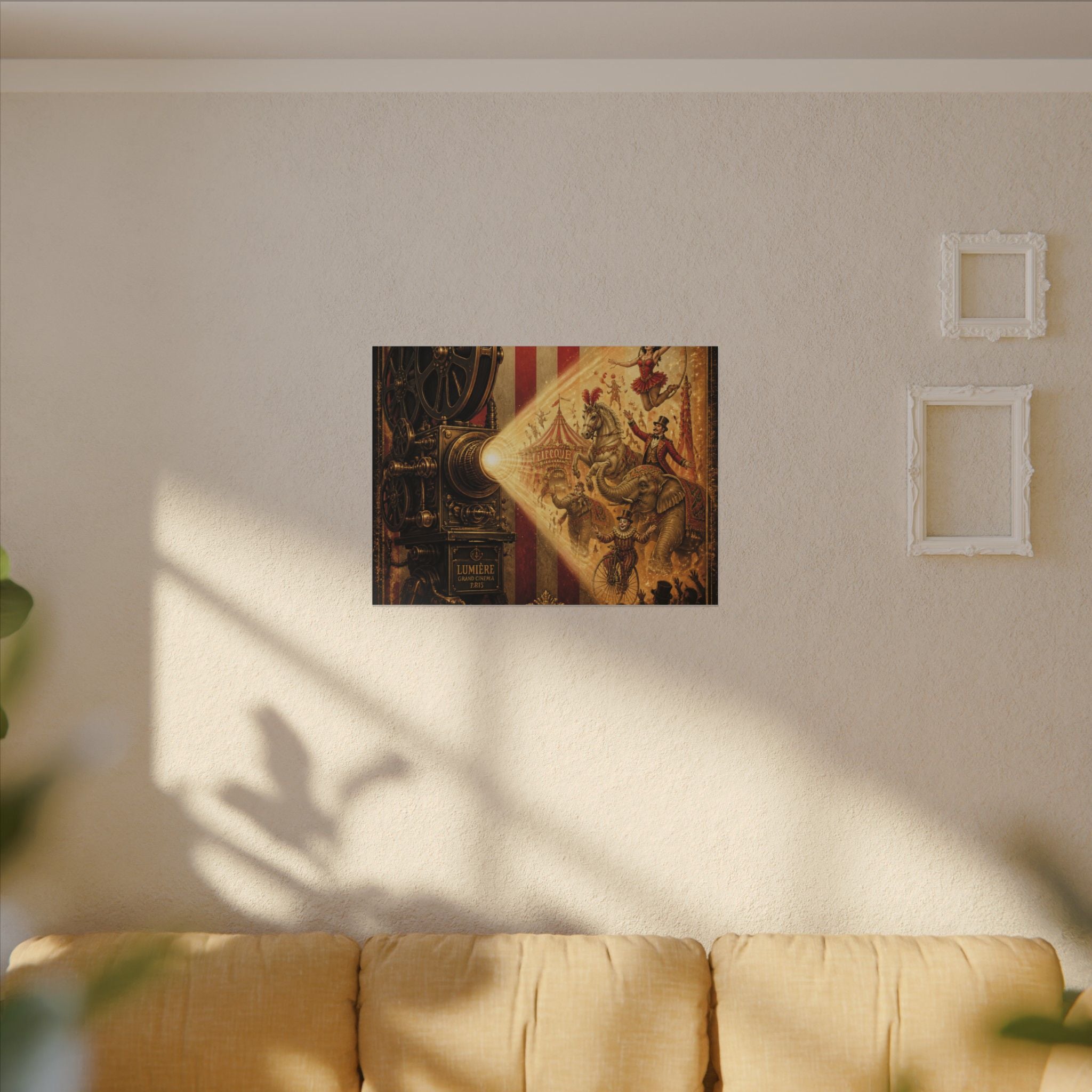 Film Camera Projector Show Wall Art Canvas 24×36 Baroque Studio Decor Maximalist Print