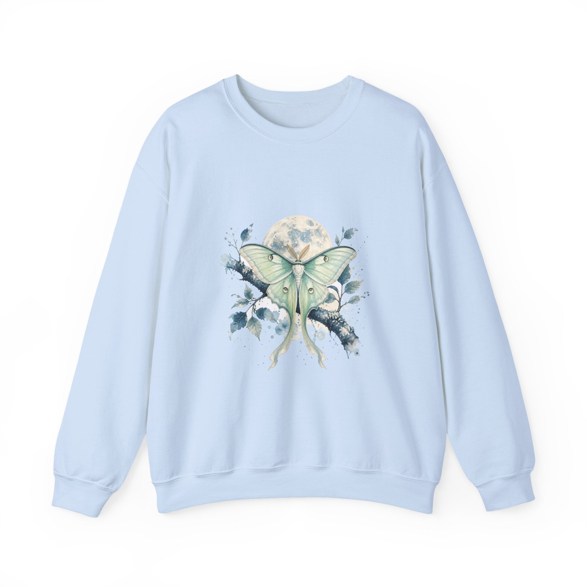 Matching Couple Sweatshirt - Butterfly & Moth Matching Couple Comfort Colors Crew Watercolor Art His Hers Birthday Gift - Design B