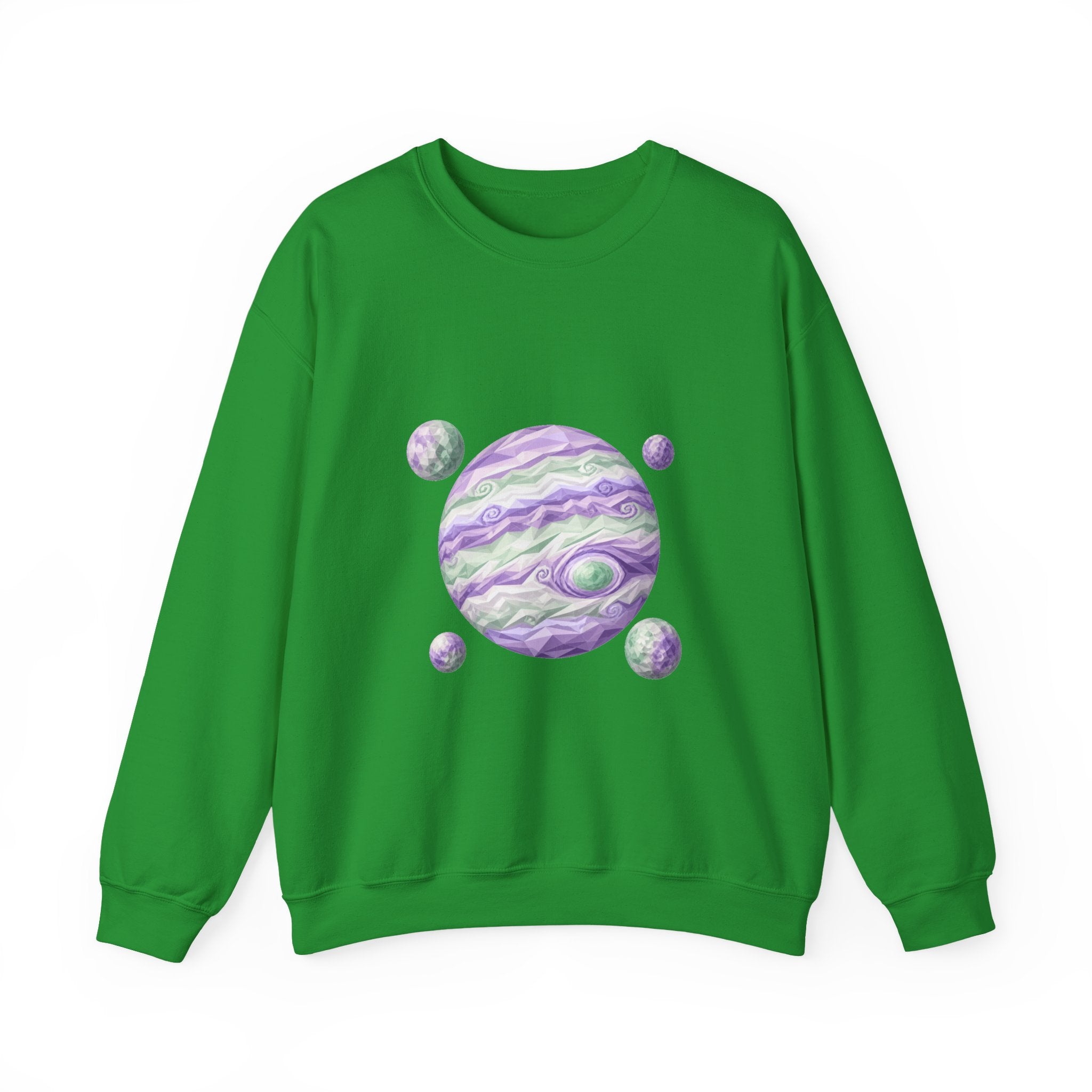Matching Couple Sweatshirt - Saturn & Jupiter Matching Couple Crewneck Sweatshirt Geometric Art His Hers Couple Gift - Design B