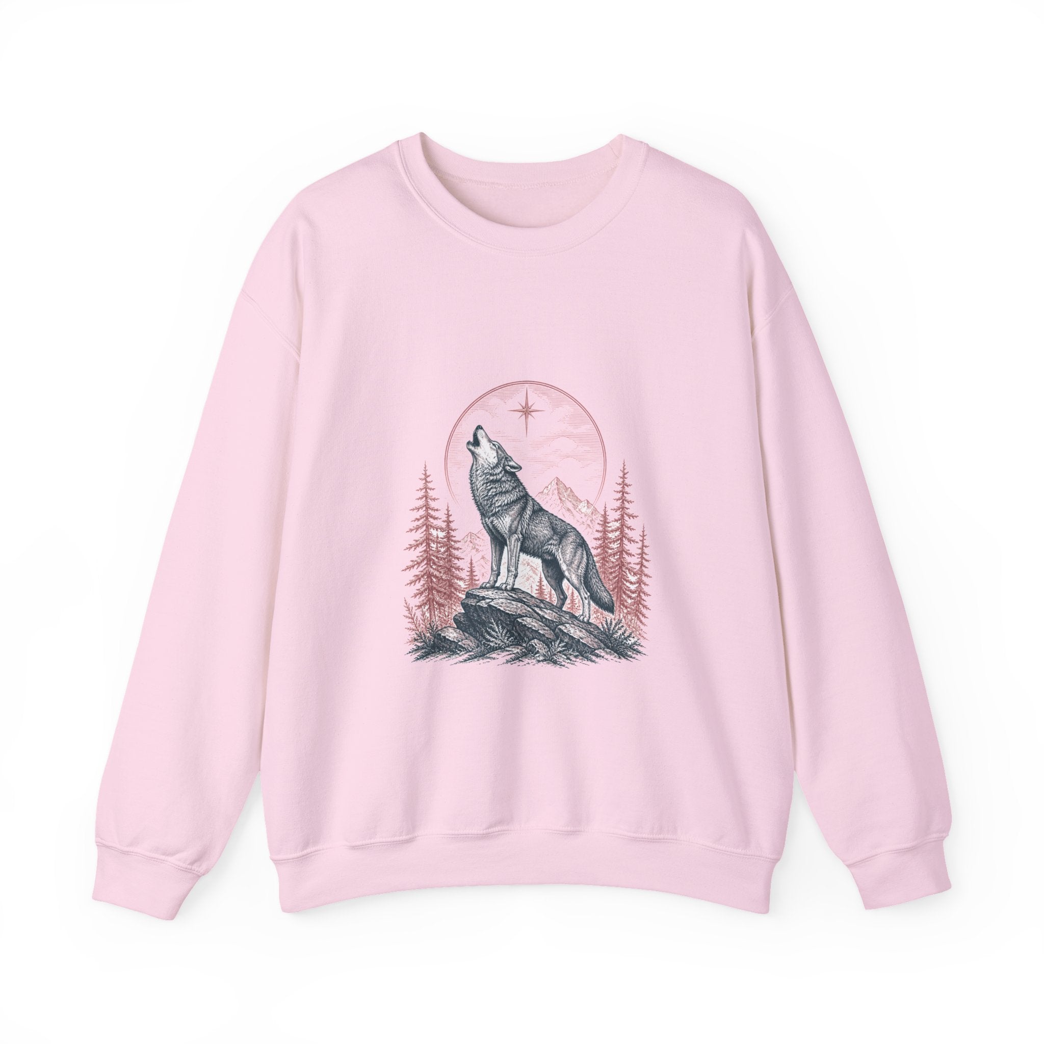 Matching Couple Sweatshirt - Wolf & Dove Matching Couple Premium Fleece Sweatshirt Vintage Art His Hers Honeymoon Gift - Design A