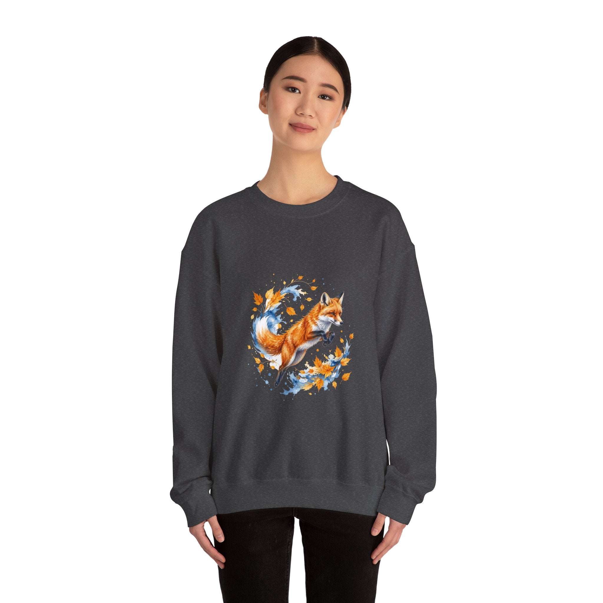 Matching Couple Sweatshirt - Fox & Rabbit Matching Couple Comfort Colors Crew Watercolor Art His Hers Birthday Gift - Design A