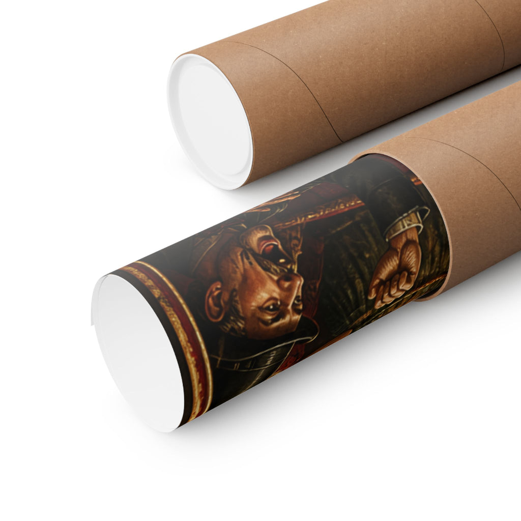 Strongman Bear Wall Art Poster 18×24 Baroque Home Office Decor Maximalist Print