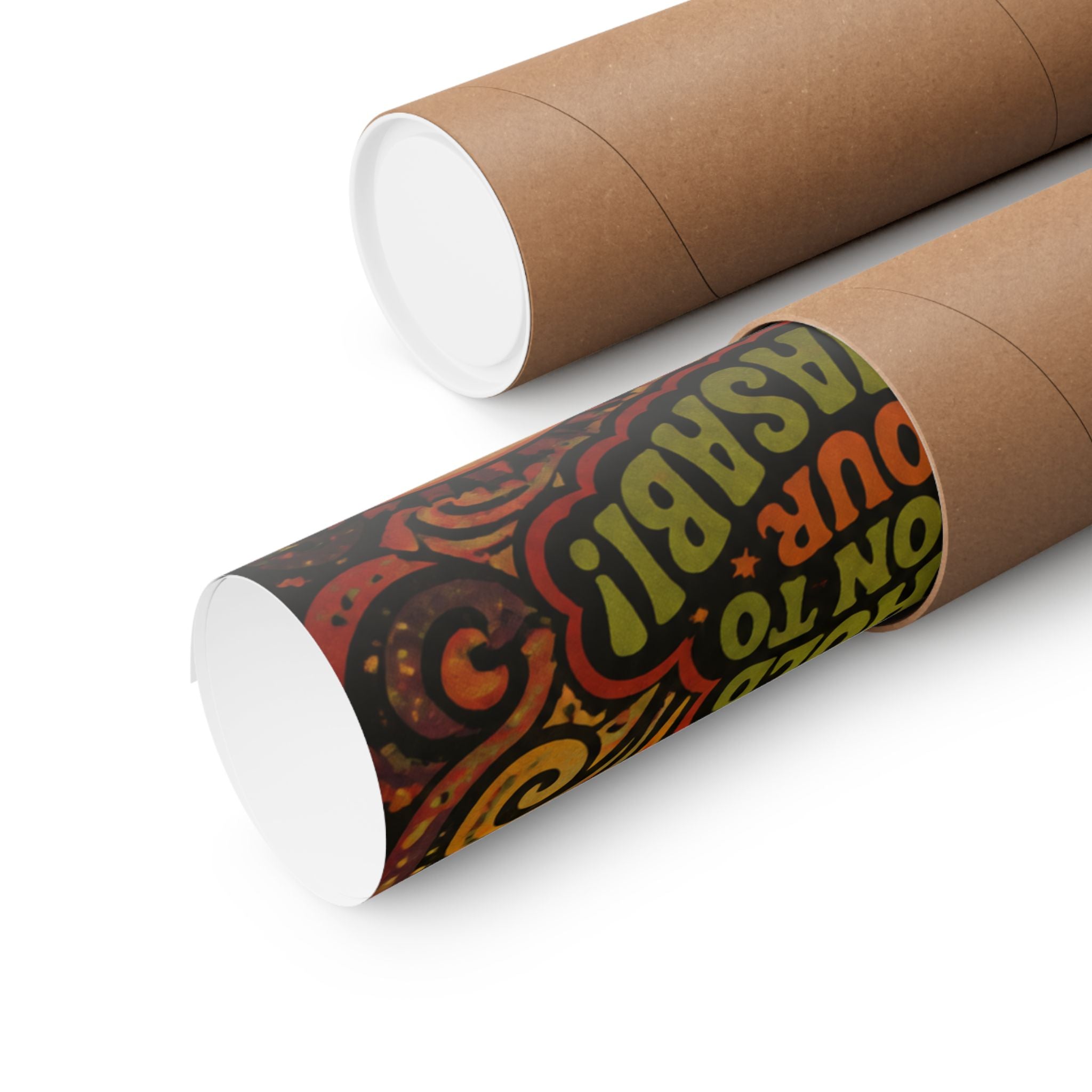 Sushi Roll Cannon Wall Art Poster 18×24 Psychedelic Cafe Decor Maximalist Print