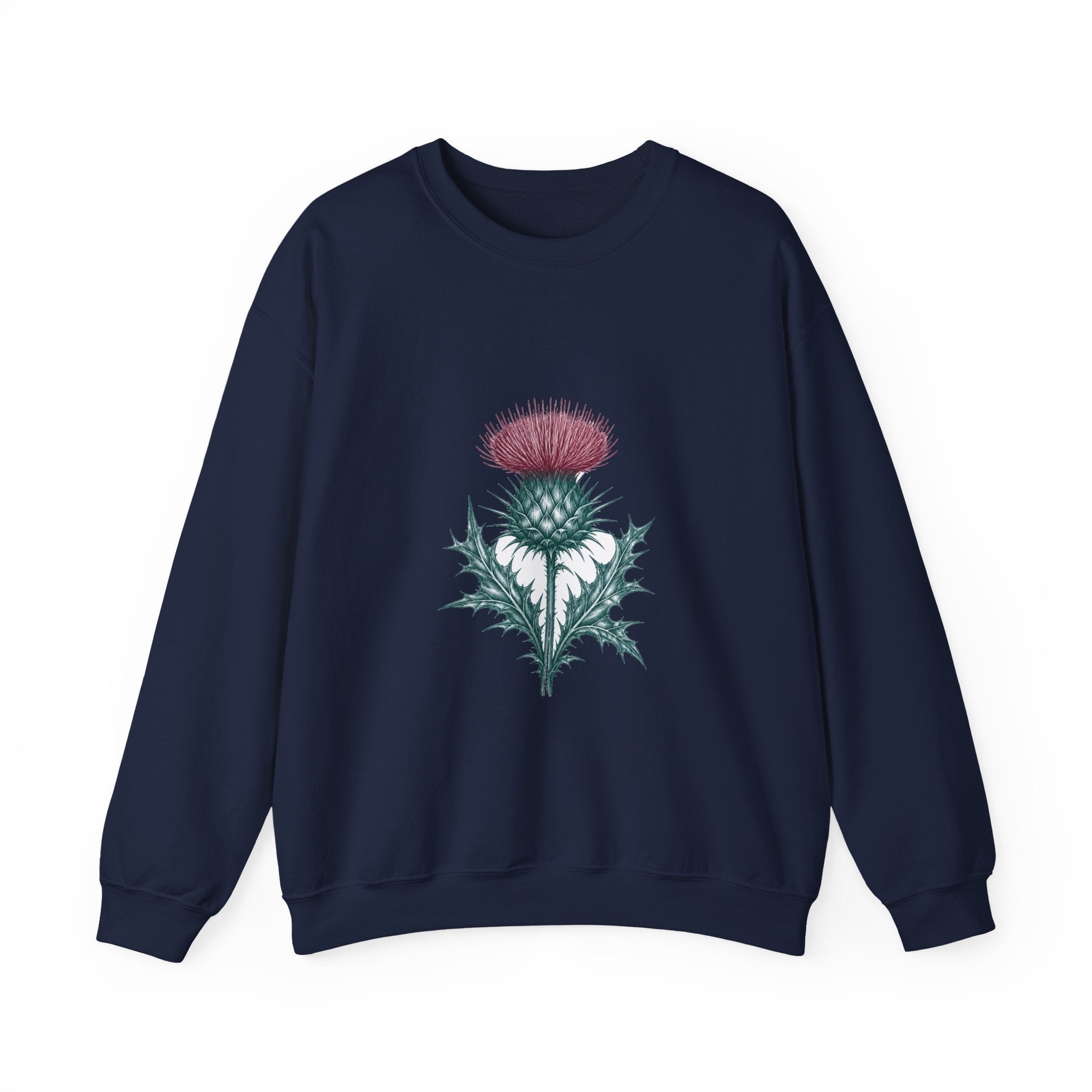 Matching Couple Sweatshirt - Lavender & Thistle Matching Couple Comfort Colors Crew Hand-Drawn Art His Hers Anniversary Gift - Design B