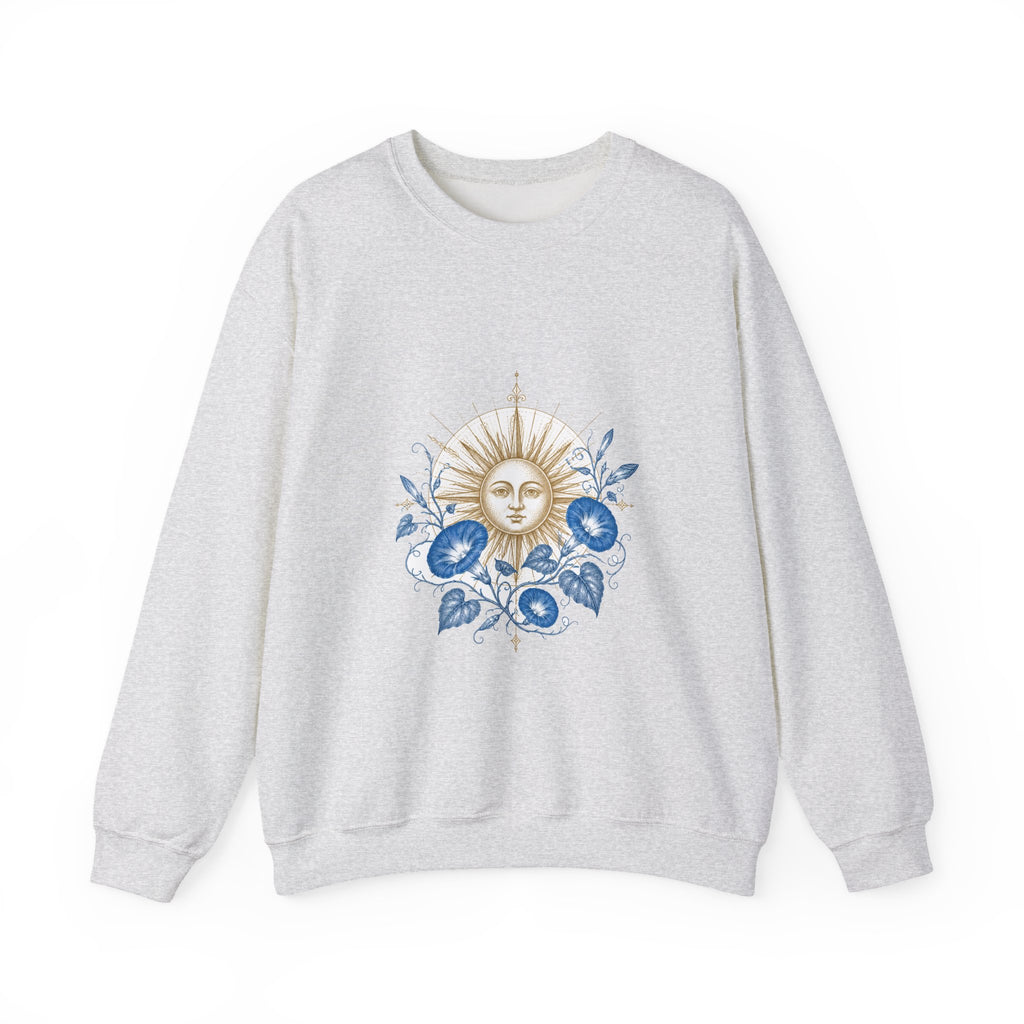 Matching Couple Sweatshirt - Sun & Moon Matching Couple Premium Fleece Sweatshirt Vintage Art His Hers Honeymoon Gift - Design B