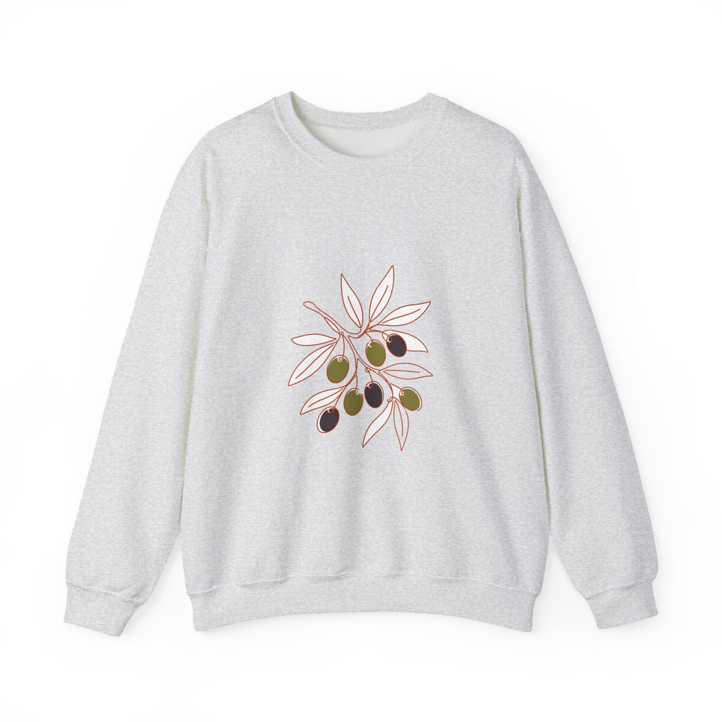 Matching Couple Sweatshirt - Olive Branch & Fig Matching Couple Premium Fleece Sweatshirt Minimalist Art His Hers Christmas Gift - Design A