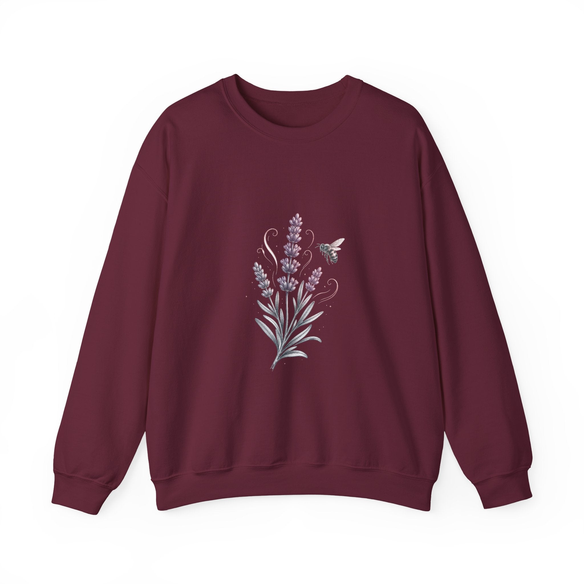 Matching Couple Sweatshirt - Lavender & Thistle Matching Couple Premium Fleece Sweatshirt Hand-Drawn Art His Hers Anniversary Gift - Design A