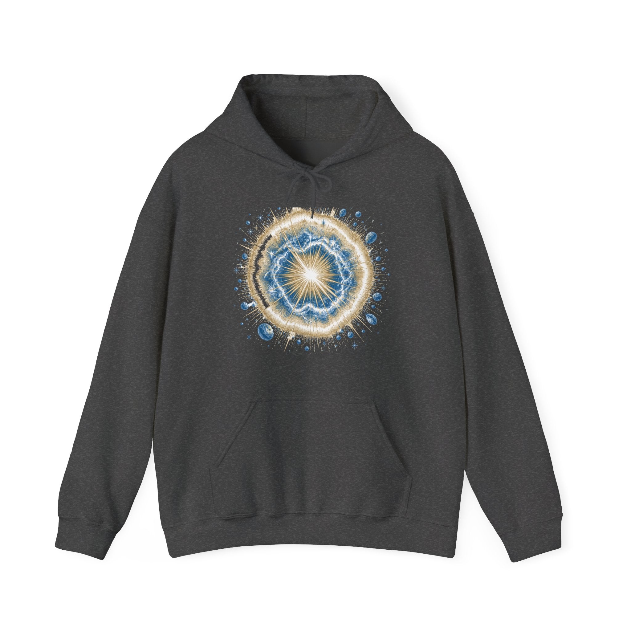 Matching Couple Sweatshirt - Galaxy & Supernova Matching Couple Hooded Sweatshirt Vintage Art His Hers Wedding Gift - Design B