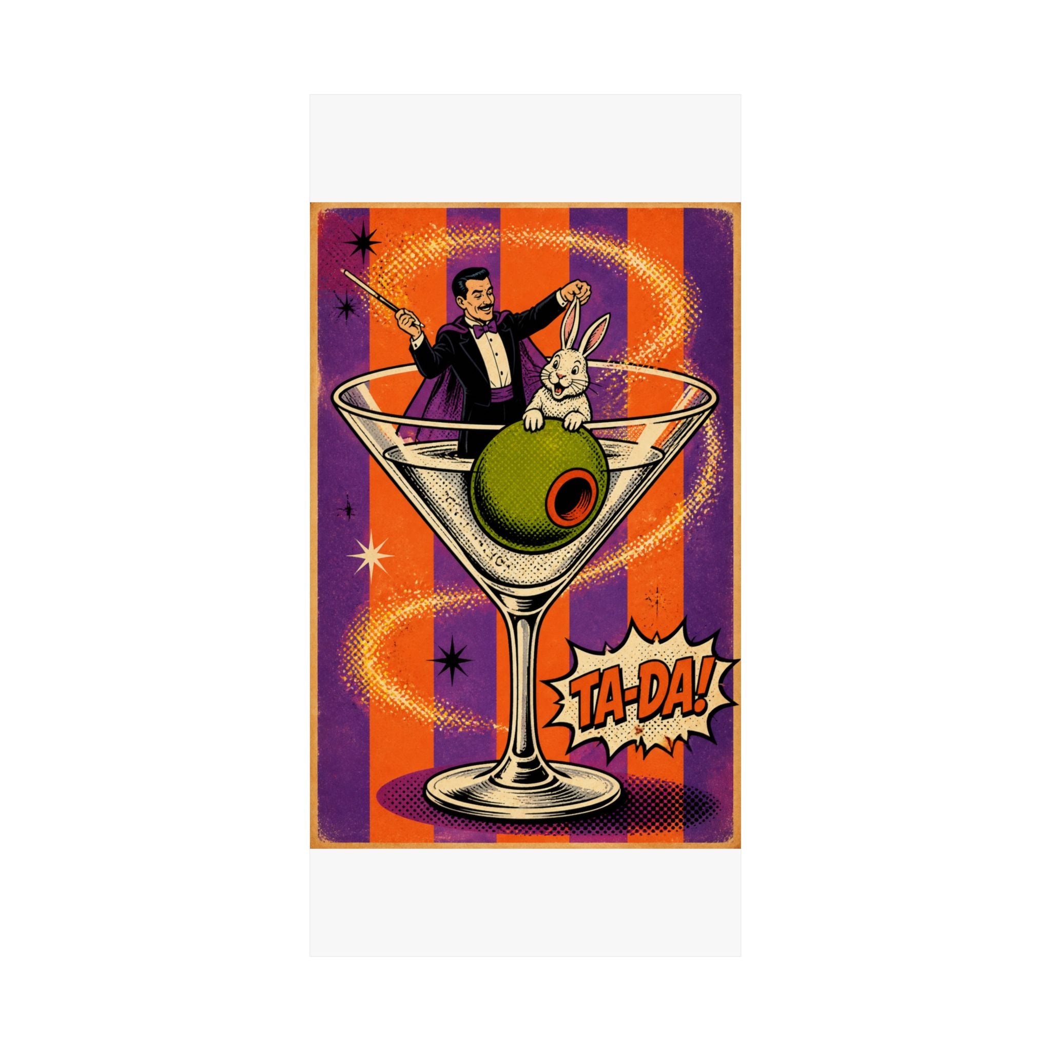 Martini Magician Wall Art Poster 18×24 Pop Art Living Room Decor Maximalist Print
