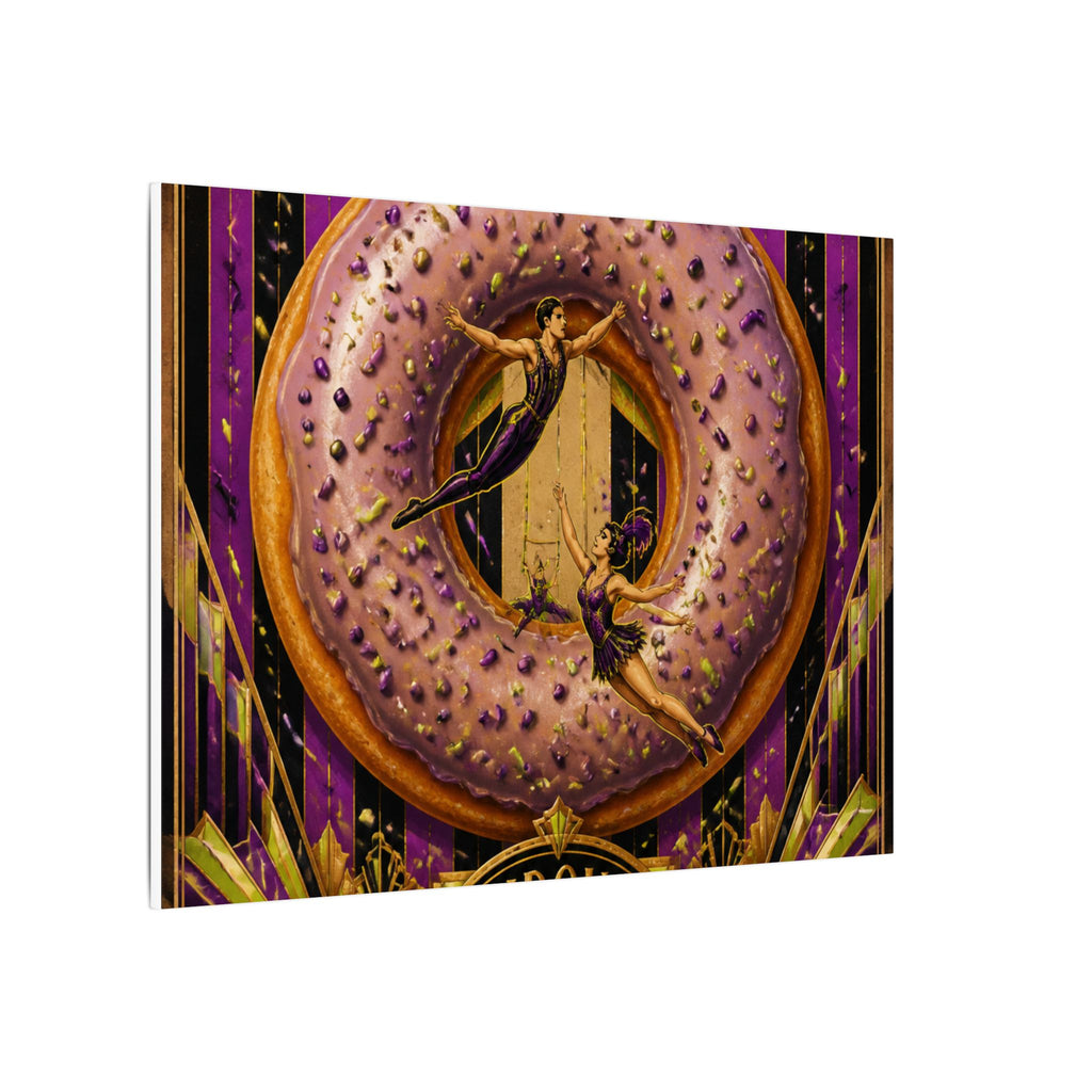 Donut Circus Ring Wall Art Canvas 16×20 Art Deco Entryway Decor Maximalist Print