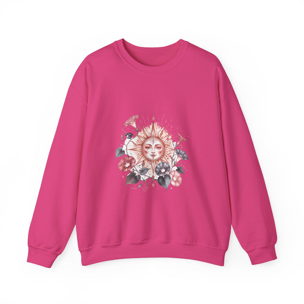 Matching Couple Sweatshirt - Sun & Moon Matching Couple Crewneck Sweatshirt Watercolor Art His Hers Engagement Gift - Design B