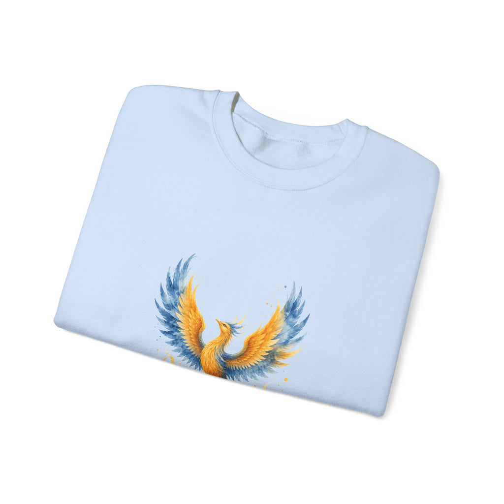 Matching Couple Sweatshirt - Dragon & Phoenix Matching Couple Comfort Colors Crew Watercolor Art His Hers Birthday Gift - Design B