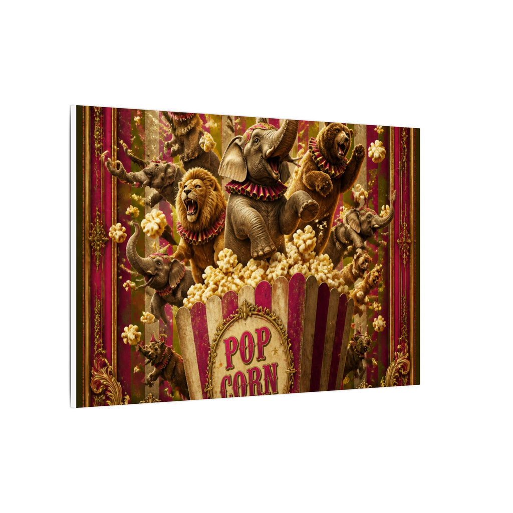 Popcorn Box Animals Wall Art Canvas 16×20 Baroque Home Office Decor Maximalist Print