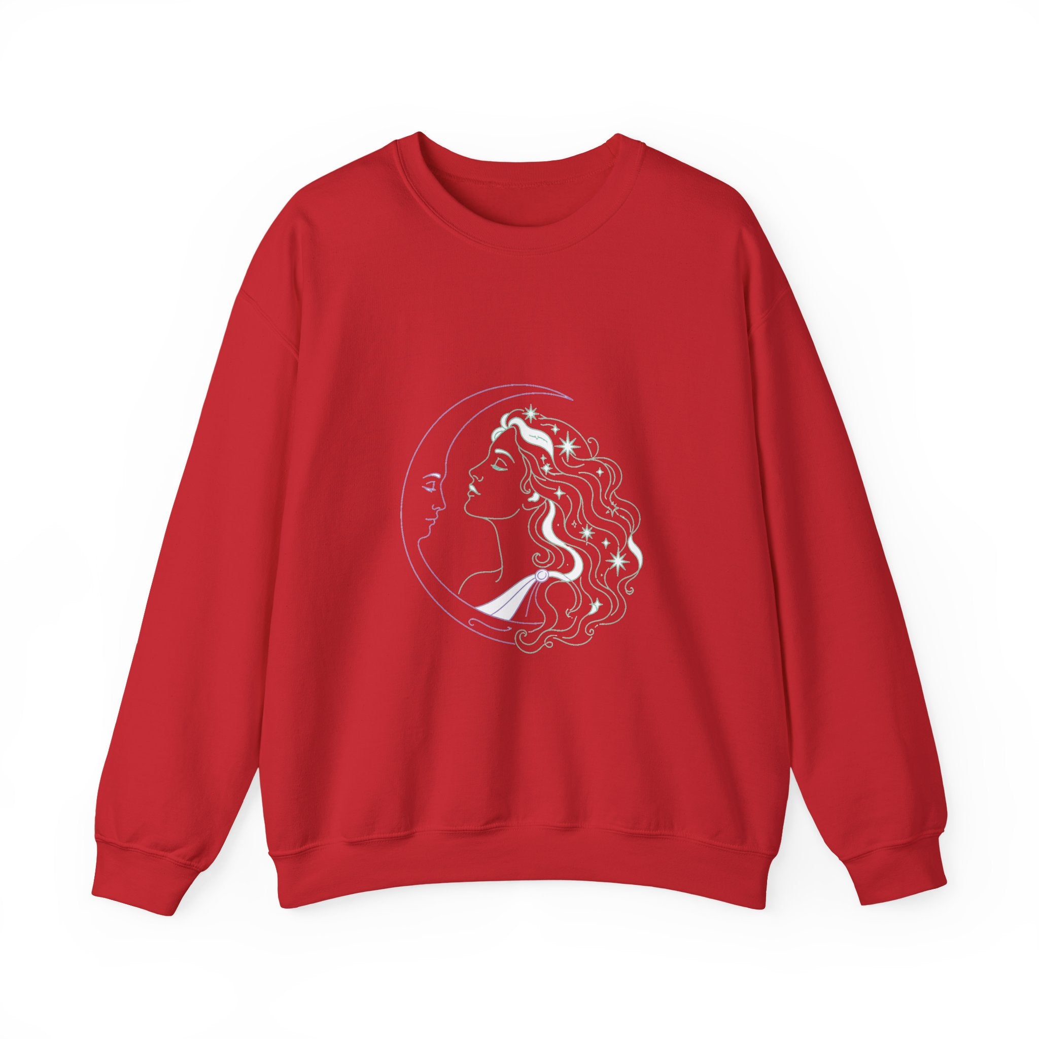 Matching Couple Sweatshirt - Helios & Selene Matching Couple Premium Fleece Sweatshirt Minimalist Art His Hers Christmas Gift - Design B