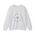 Matching Couple Sweatshirt - Compass North & South Matching Couple Premium Fleece Sweatshirt Watercolor Art His Hers Birthday Gift - Design A
