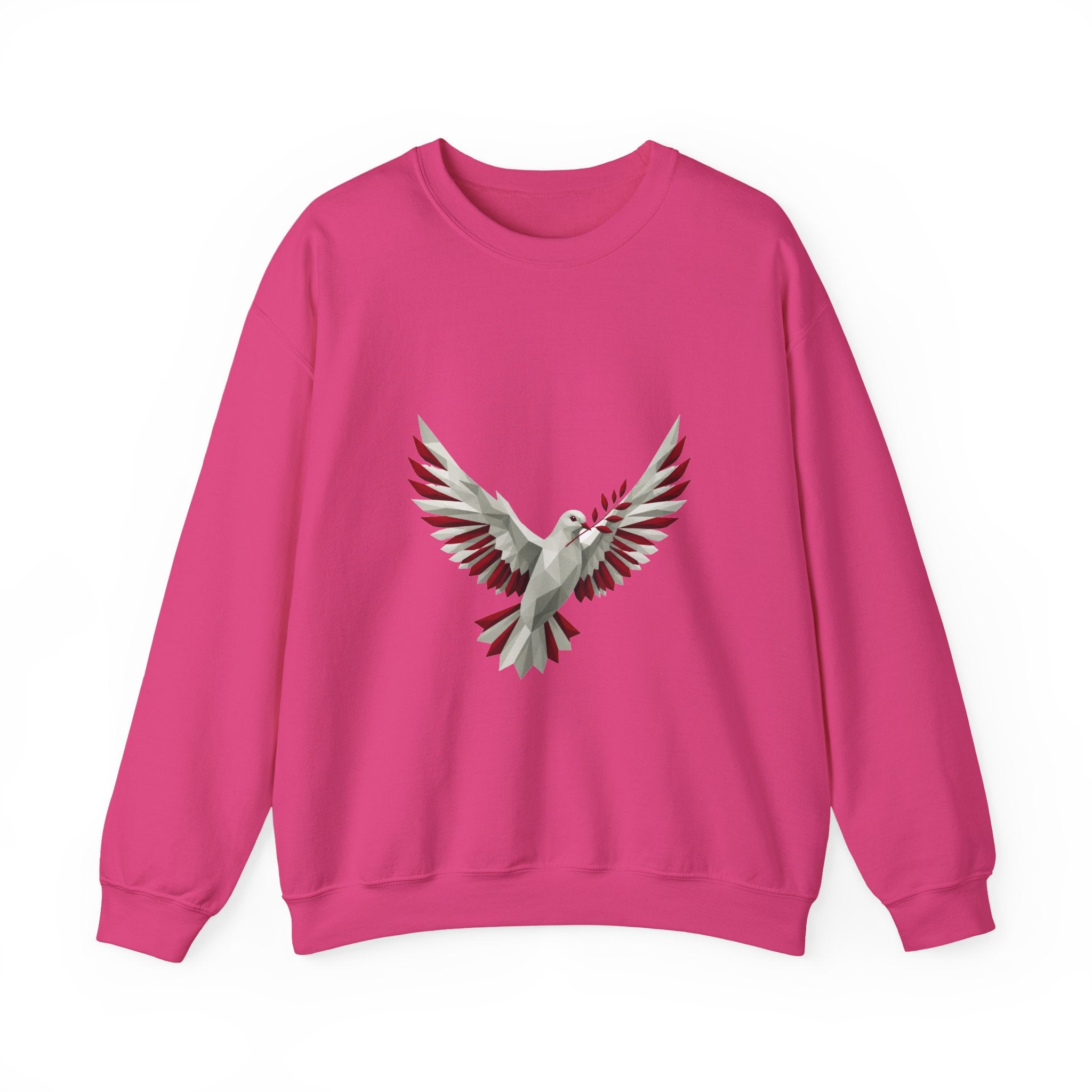 Matching Couple Sweatshirt - Wolf & Dove Matching Couple Premium Fleece Sweatshirt Geometric Art His Hers Love Gift - Design B
