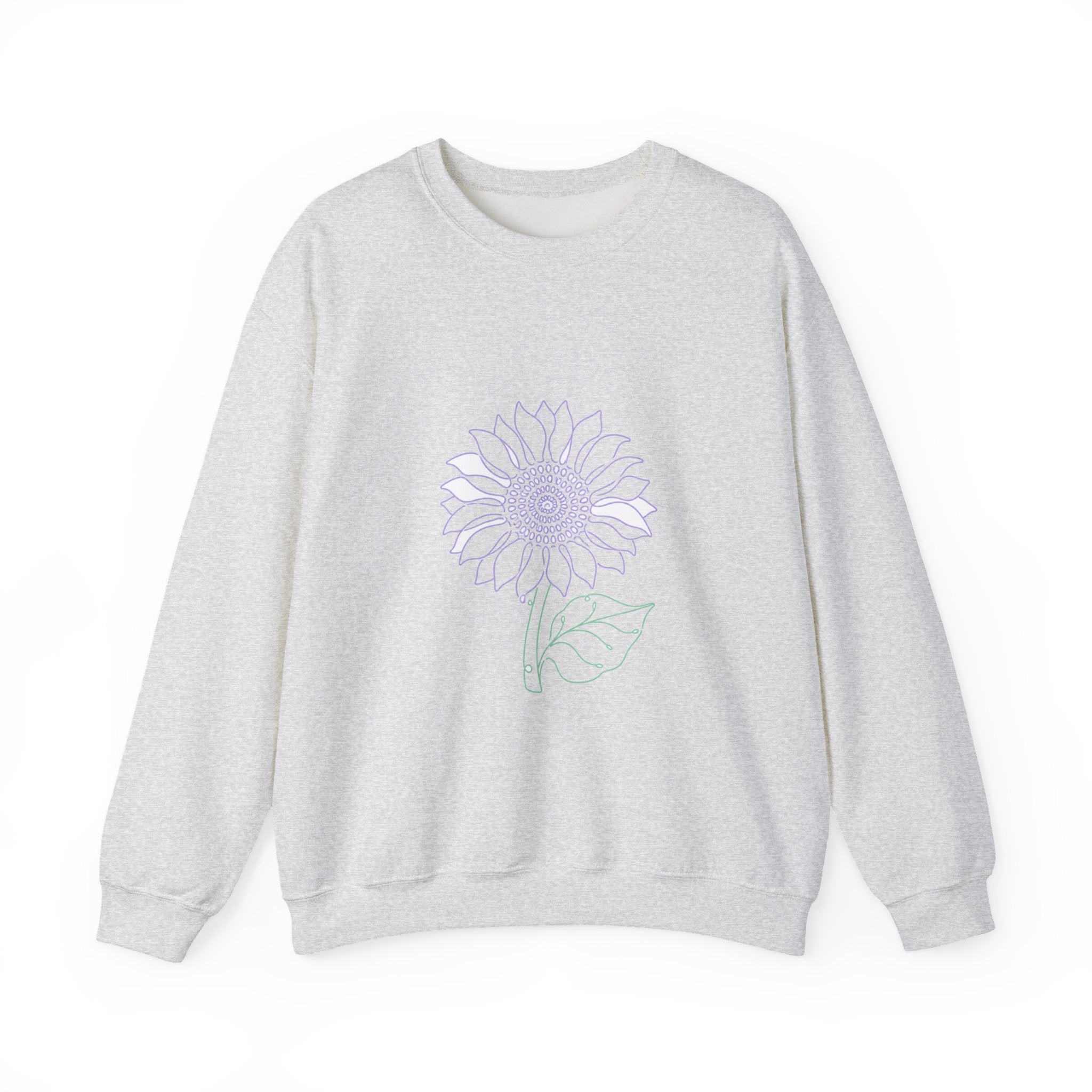 Matching Couple Sweatshirt - Sunflower & Moonflower Matching Couple Comfort Colors Crew Minimalist Art His Hers Christmas Gift - Design A