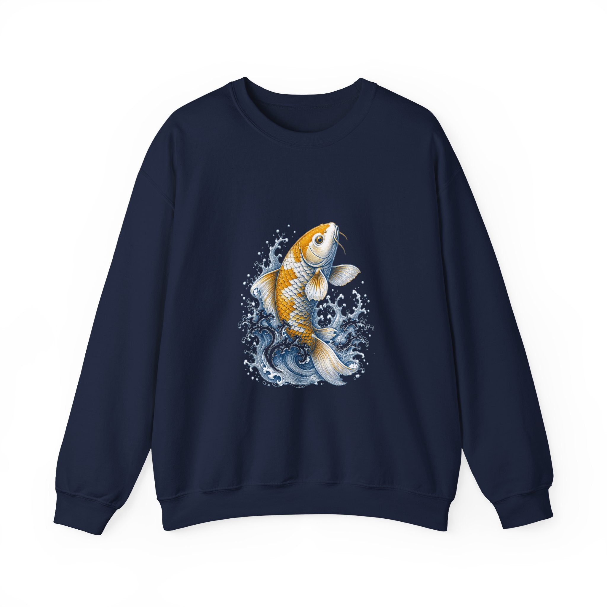 Matching Couple Sweatshirt - Koi Fish Yin Yang Matching Couple Comfort Colors Crew Vintage Art His Hers Honeymoon Gift - Design A