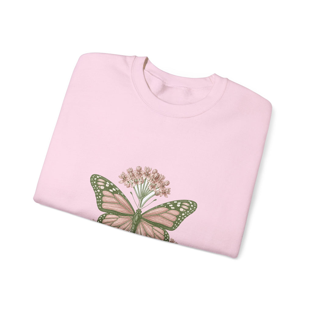Matching Couple Sweatshirt - Butterfly & Moth Matching Couple Crewneck Sweatshirt Vintage Art His Hers Wedding Gift - Design A