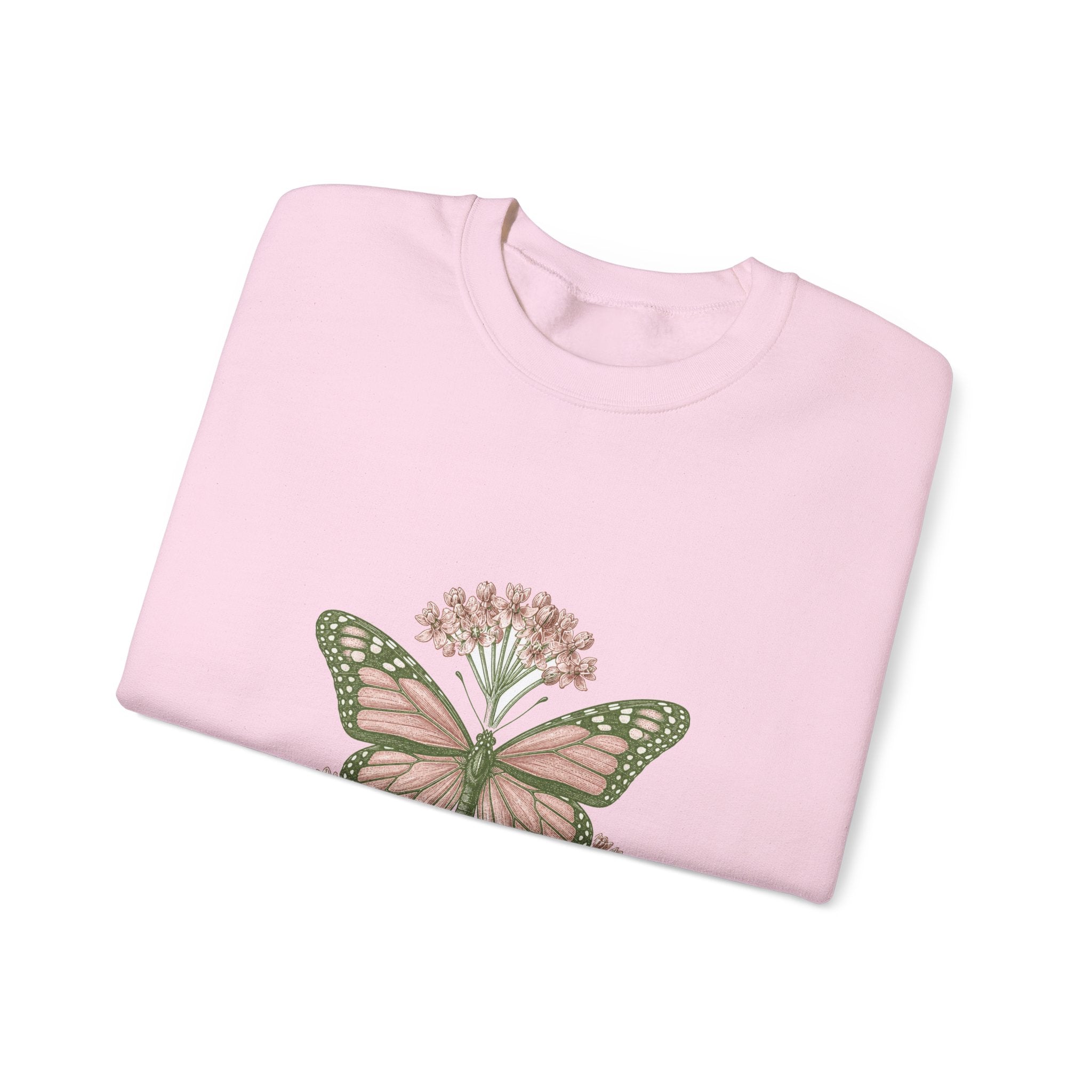 Matching Couple Sweatshirt - Butterfly & Moth Matching Couple Crewneck Sweatshirt Vintage Art His Hers Wedding Gift - Design A