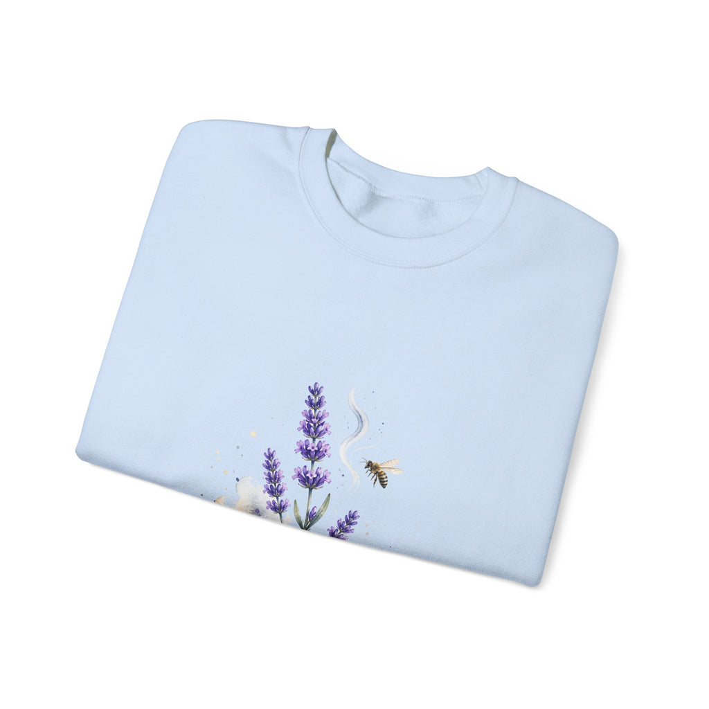 Matching Couple Sweatshirt - Lavender & Thistle Matching Couple Premium Fleece Sweatshirt Watercolor Art His Hers Birthday Gift - Design A