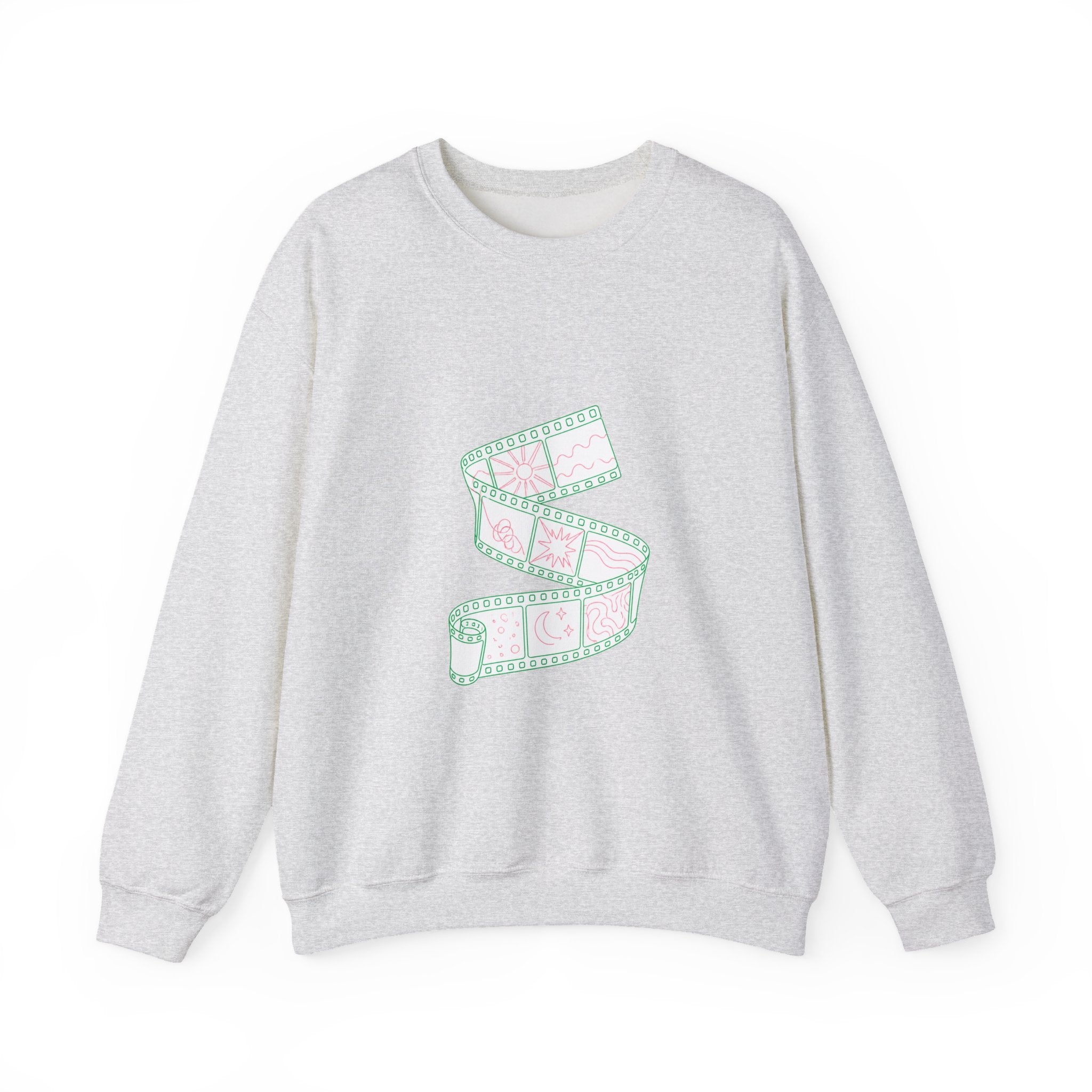 Matching Couple Sweatshirt - Camera & Film Matching Couple Crewneck Sweatshirt Minimalist Art His Hers Valentine Gift - Design B