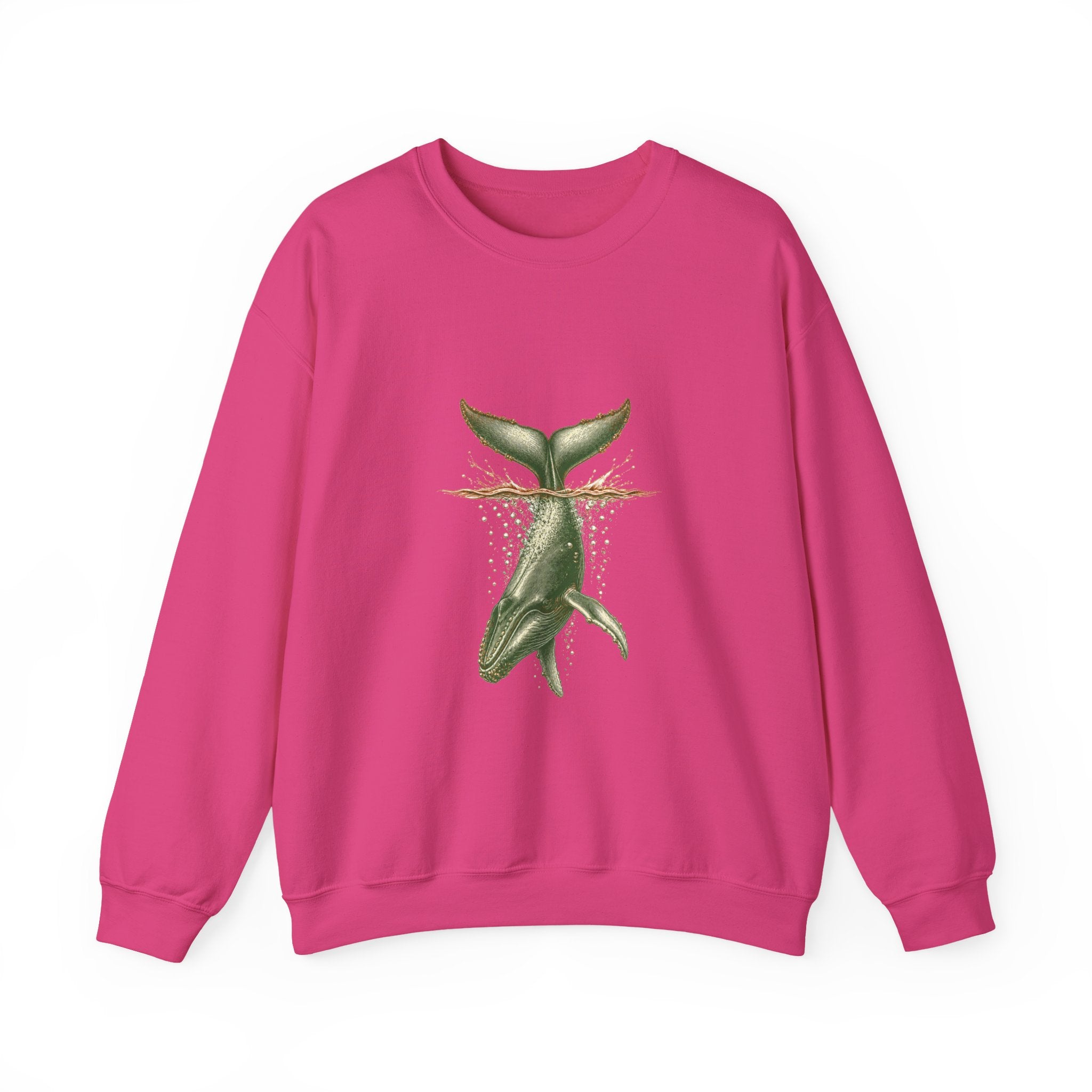 Matching Couple Sweatshirt - Eagle & Whale Matching Couple Premium Fleece Sweatshirt Vintage Art His Hers Honeymoon Gift - Design B