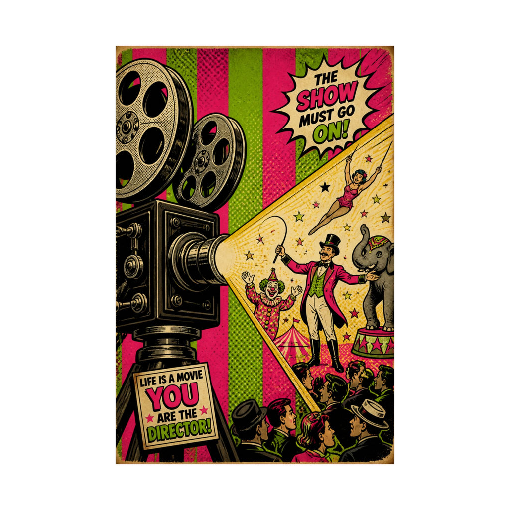 Film Camera Projector Show Wall Art Poster 18×24 Pop Art Living Room Decor Maximalist Print