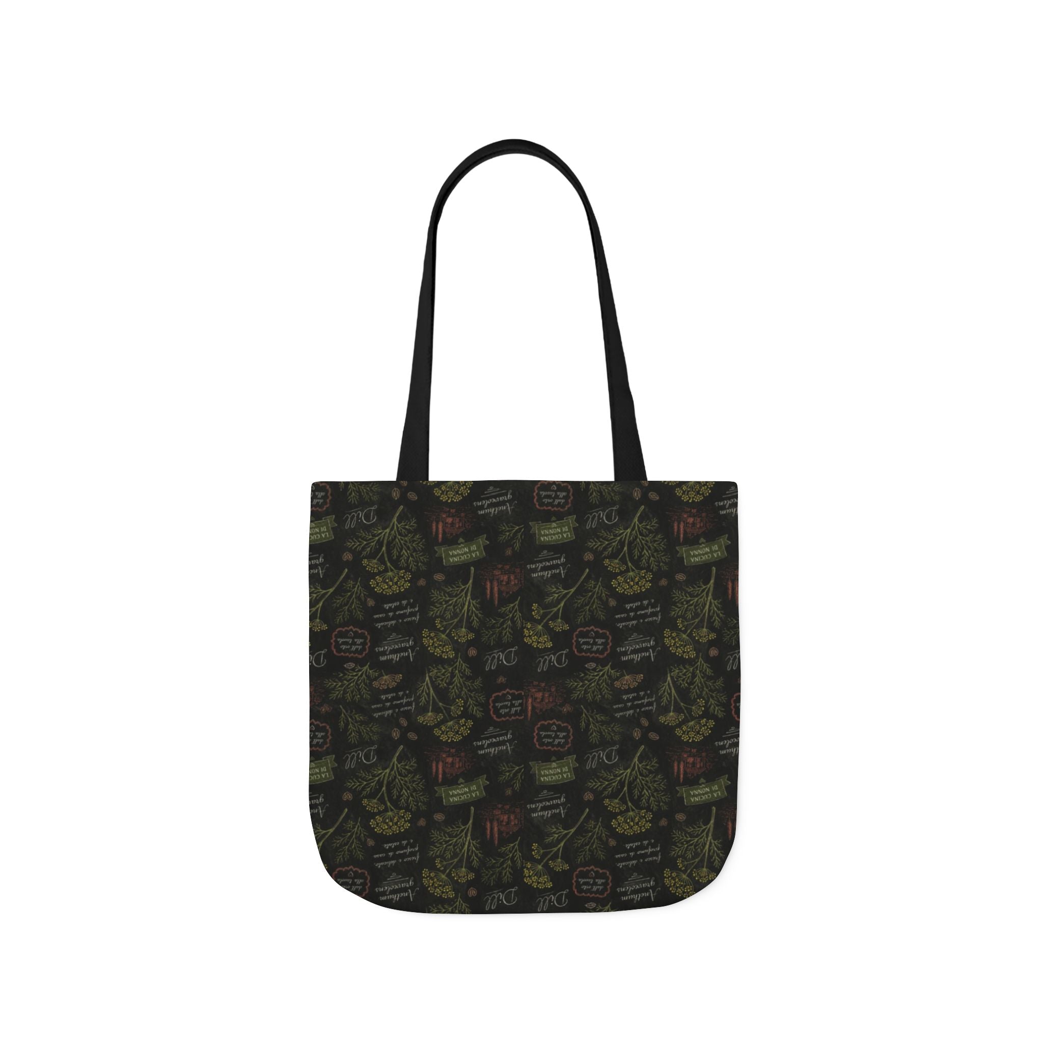 Dill Fronds Canvas Tote Bag Mediterranean Kitchen Chalk Art Design Italian Cottagecore Gift