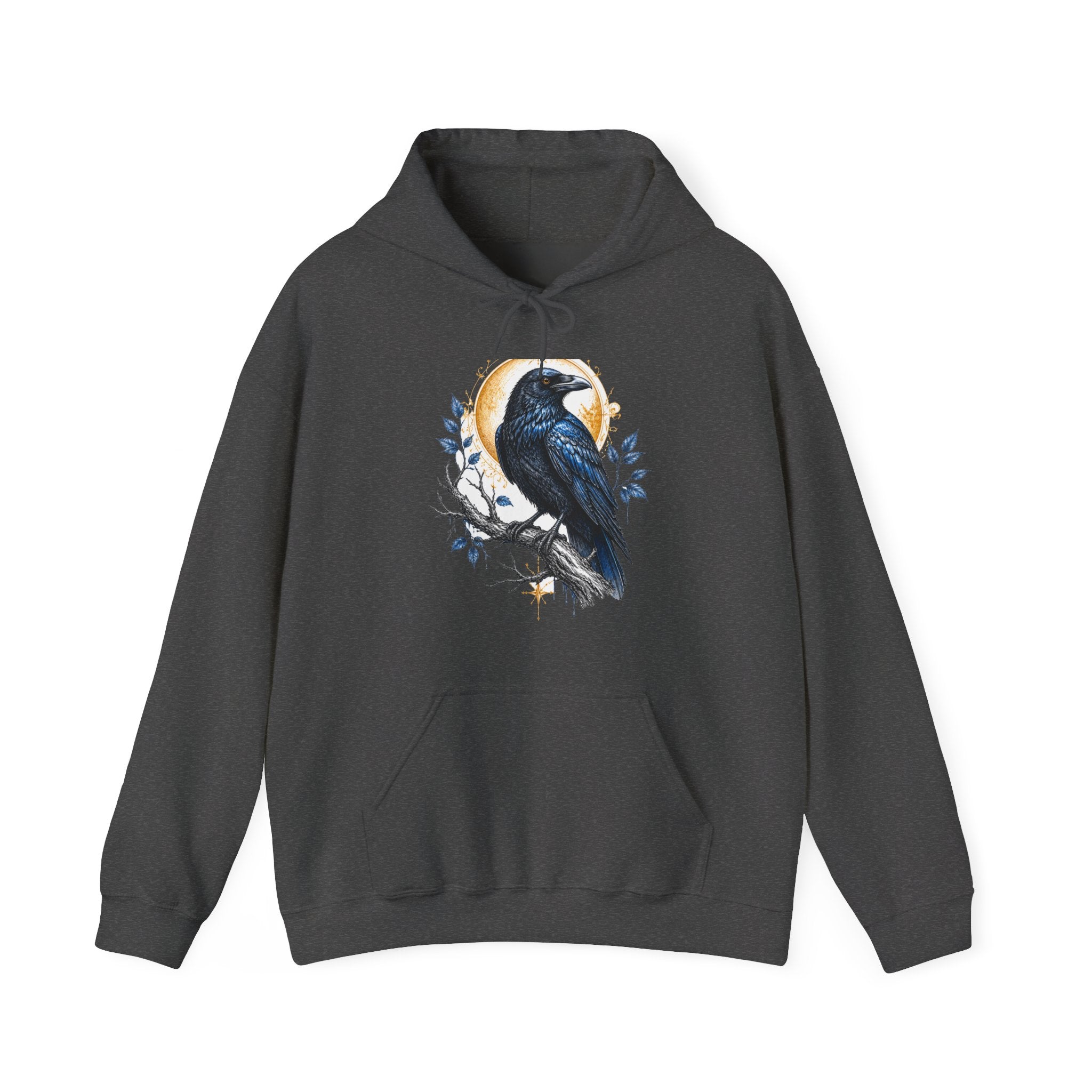 Matching Couple Sweatshirt - Raven & Swan Matching Couple Hooded Sweatshirt Hand-Drawn Art His Hers Best Friend Gift - Design A