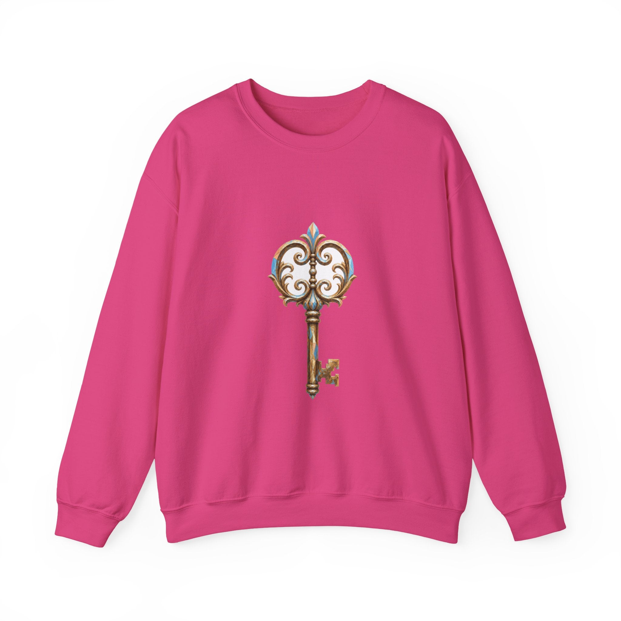 Matching Couple Sweatshirt - Key & Lock Matching Couple Crewneck Sweatshirt Geometric Art His Hers Couple Gift - Design A