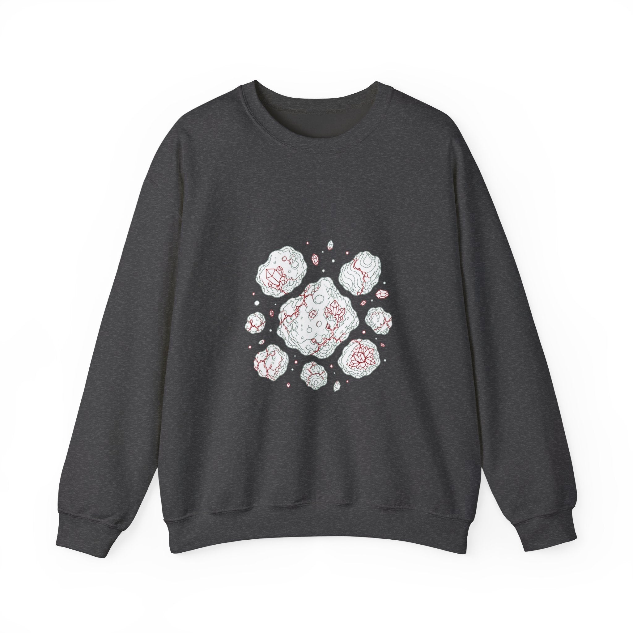 Matching Couple Sweatshirt - Comet & Asteroid Matching Couple Premium Fleece Sweatshirt Minimalist Art His Hers Christmas Gift - Design B