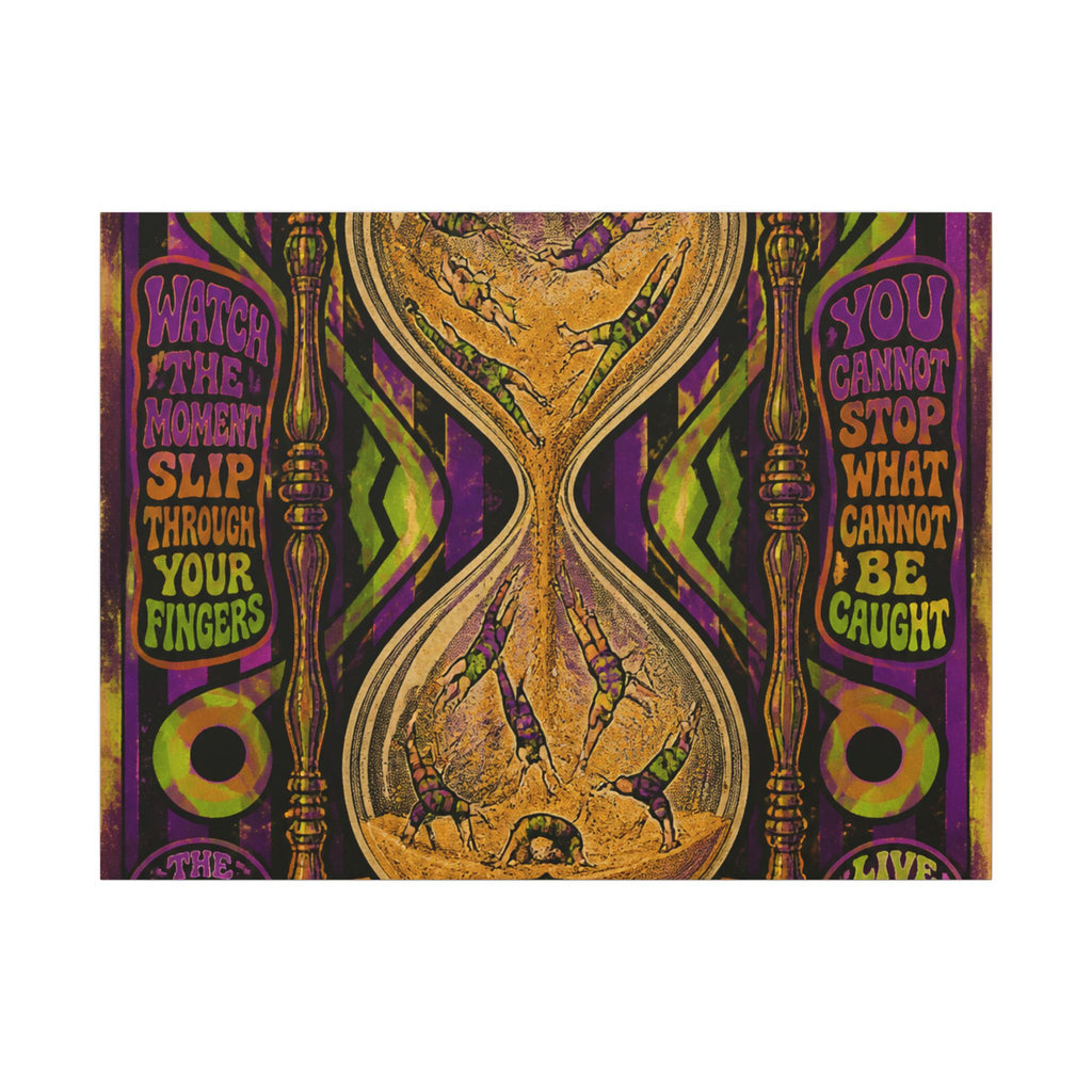Hourglass Acrobats Wall Art Canvas 24×36 Psychedelic Dining Room Decor Maximalist Print