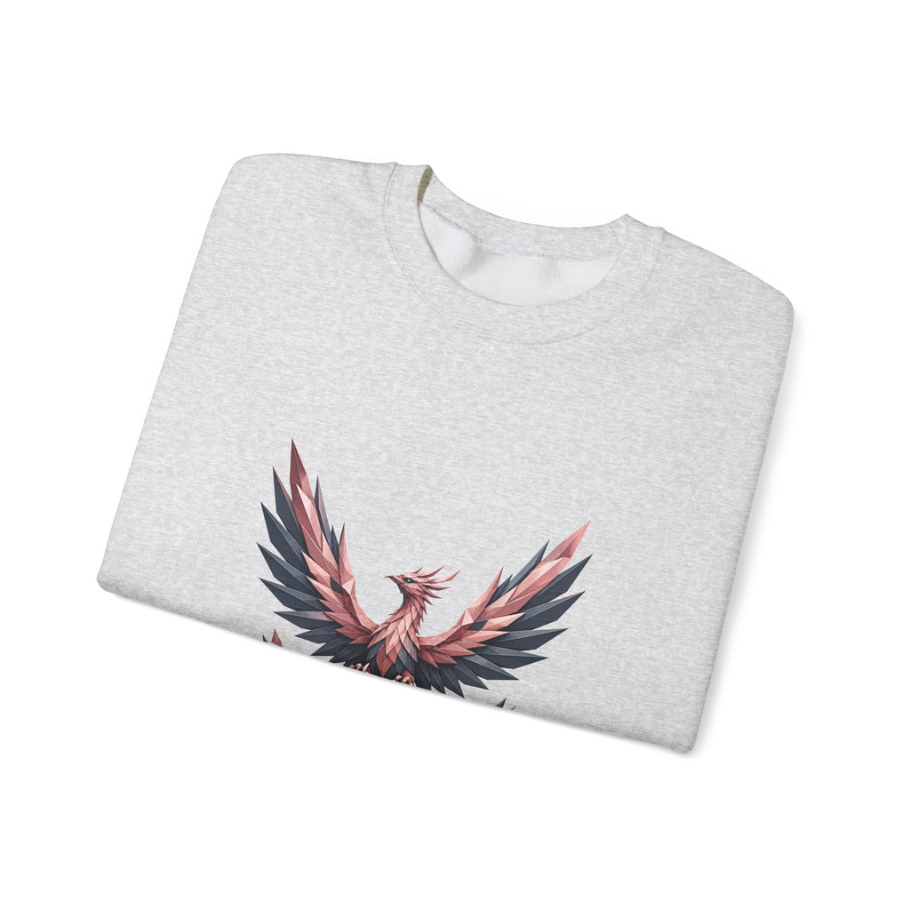 Matching Couple Sweatshirt - Dragon & Phoenix Matching Couple Crewneck Sweatshirt Geometric Art His Hers Couple Gift - Design B
