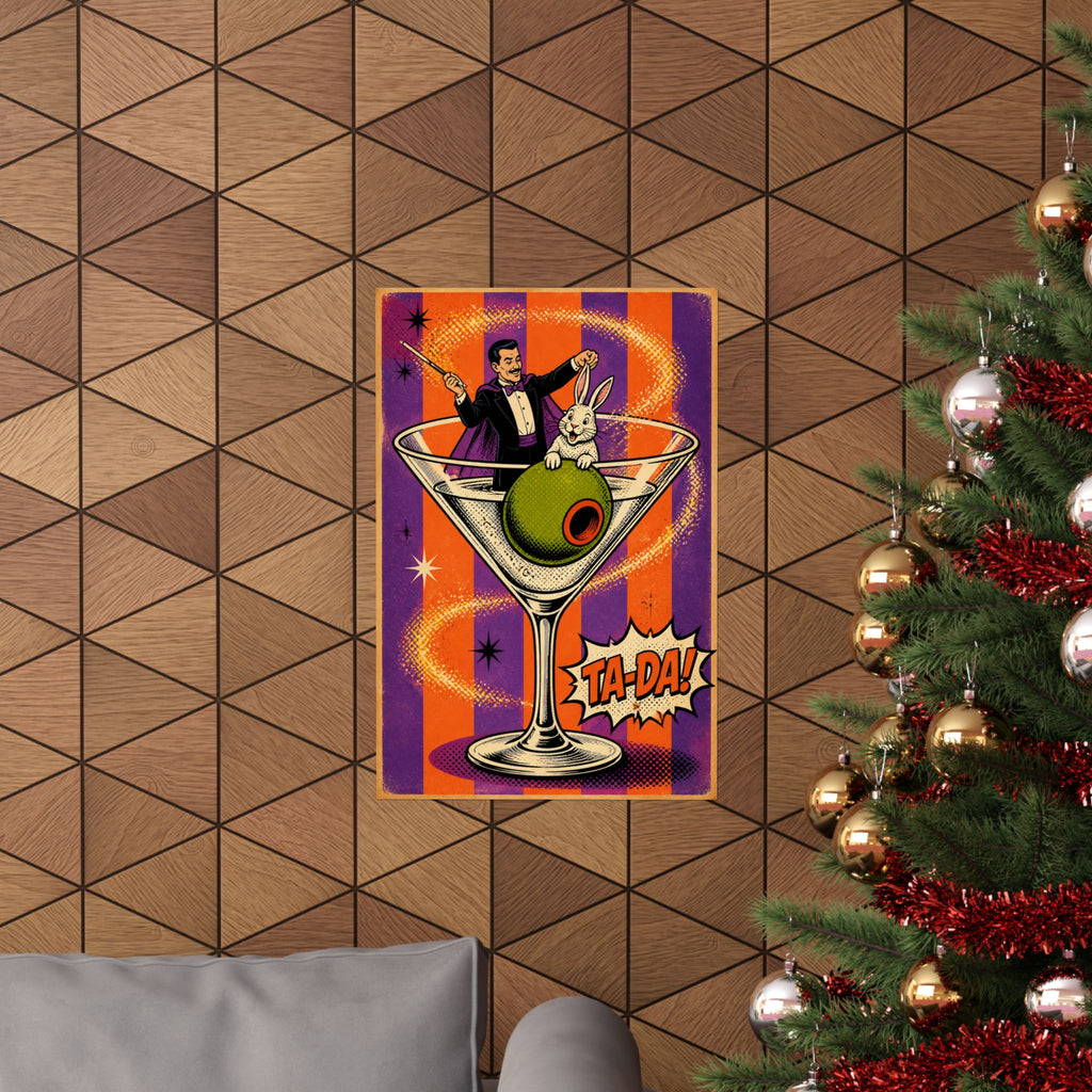 Martini Magician Wall Art Poster 18×24 Pop Art Living Room Decor Maximalist Print