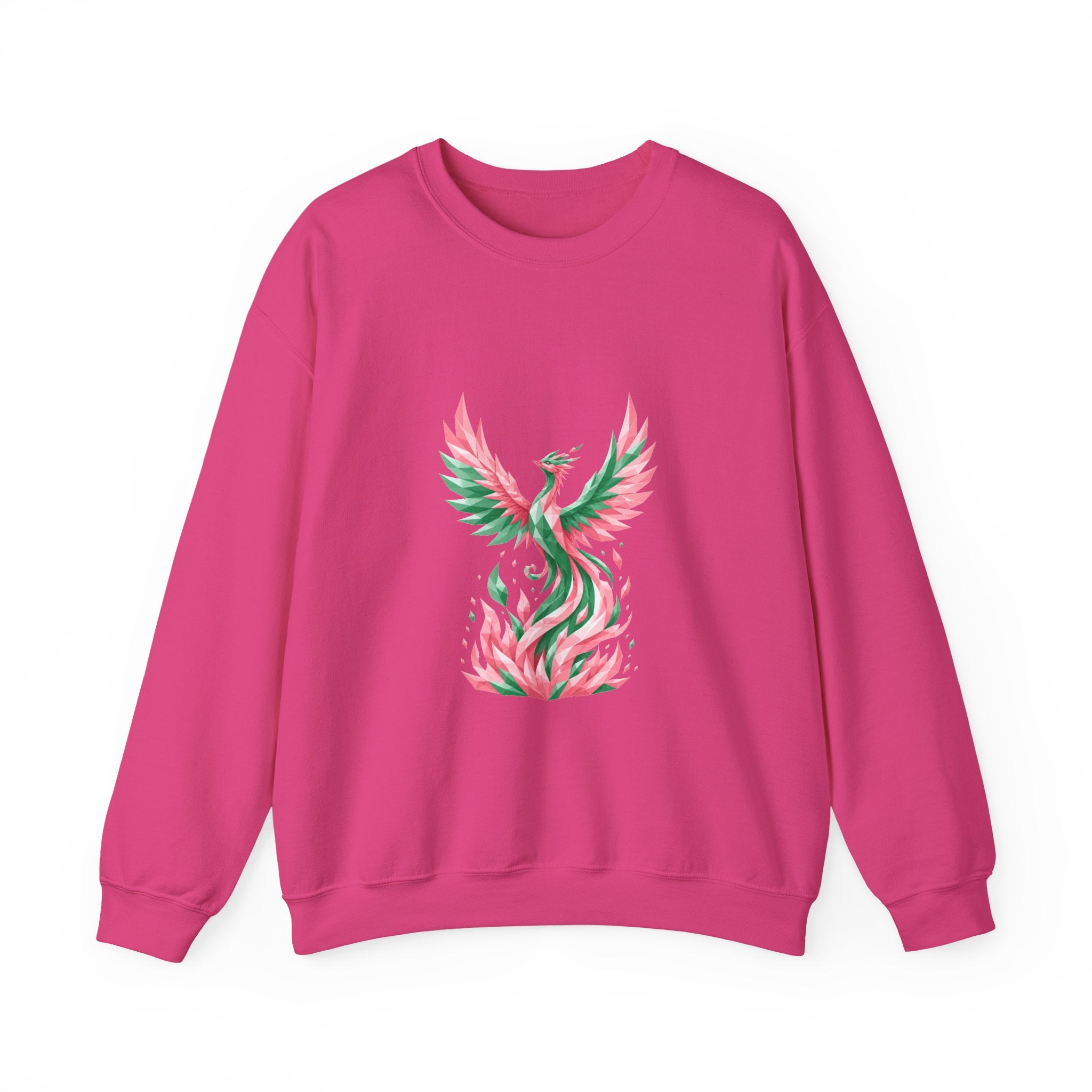 Matching Couple Sweatshirt - Dragon & Phoenix Matching Couple Premium Fleece Sweatshirt Geometric Art His Hers Love Gift - Design B