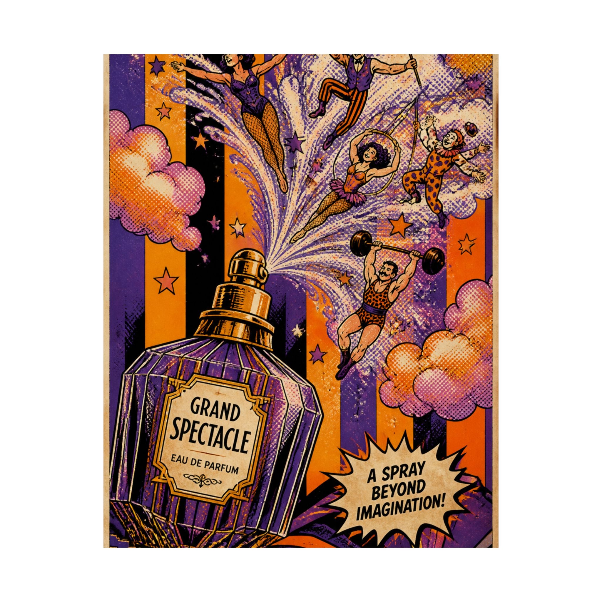 Perfume Bottle Fountain Wall Art Poster 24×36 Pop Art Restaurant Decor Maximalist Print