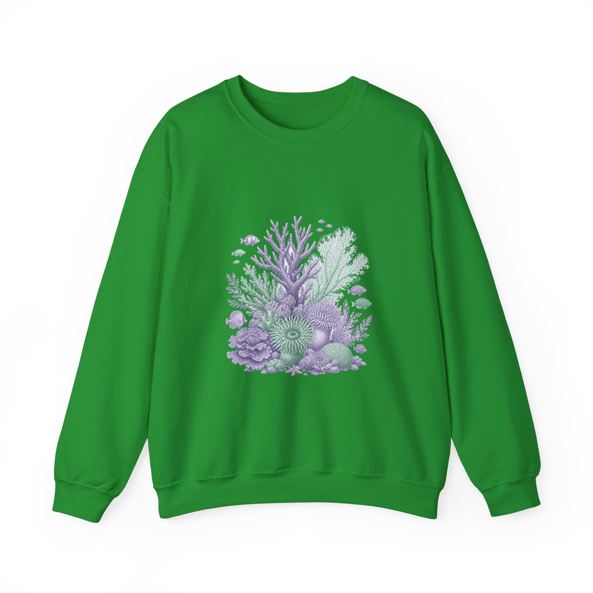 Matching Couple Sweatshirt - Coral Reef & Deep Sea Matching Couple Comfort Colors Crew Vintage Art His Hers Honeymoon Gift - Design A