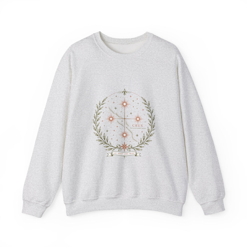 Matching Couple Sweatshirt - Aurora & Southern Cross Matching Couple Premium Fleece Sweatshirt Vintage Art His Hers Honeymoon Gift - Design B