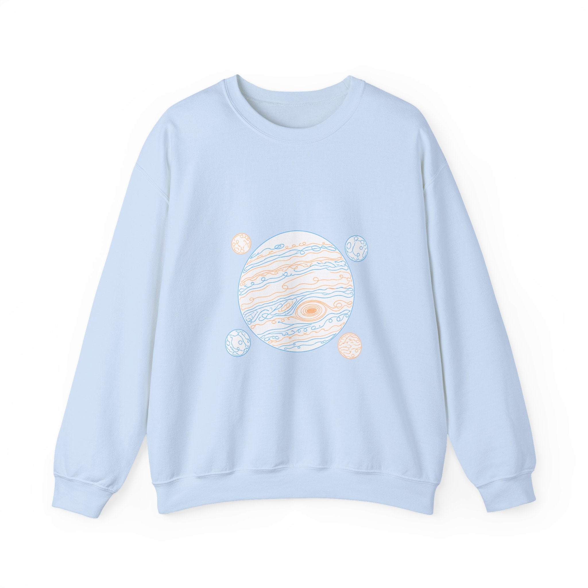 Matching Couple Sweatshirt - Saturn & Jupiter Matching Couple Premium Fleece Sweatshirt Minimalist Art His Hers Christmas Gift - Design B