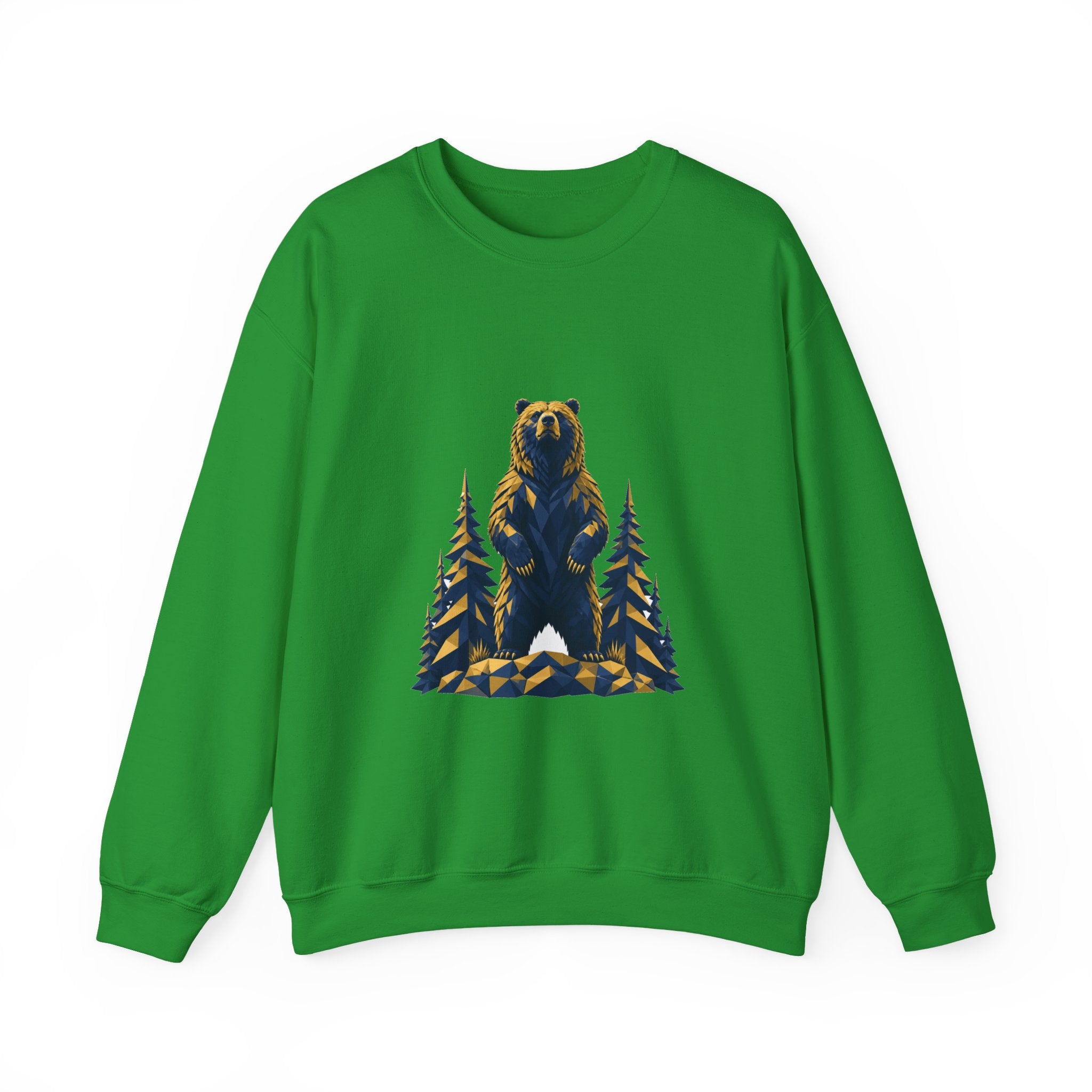 Matching Couple Sweatshirt - Bear & Deer Matching Couple Comfort Colors Crew Geometric Art His Hers Love Gift - Design A