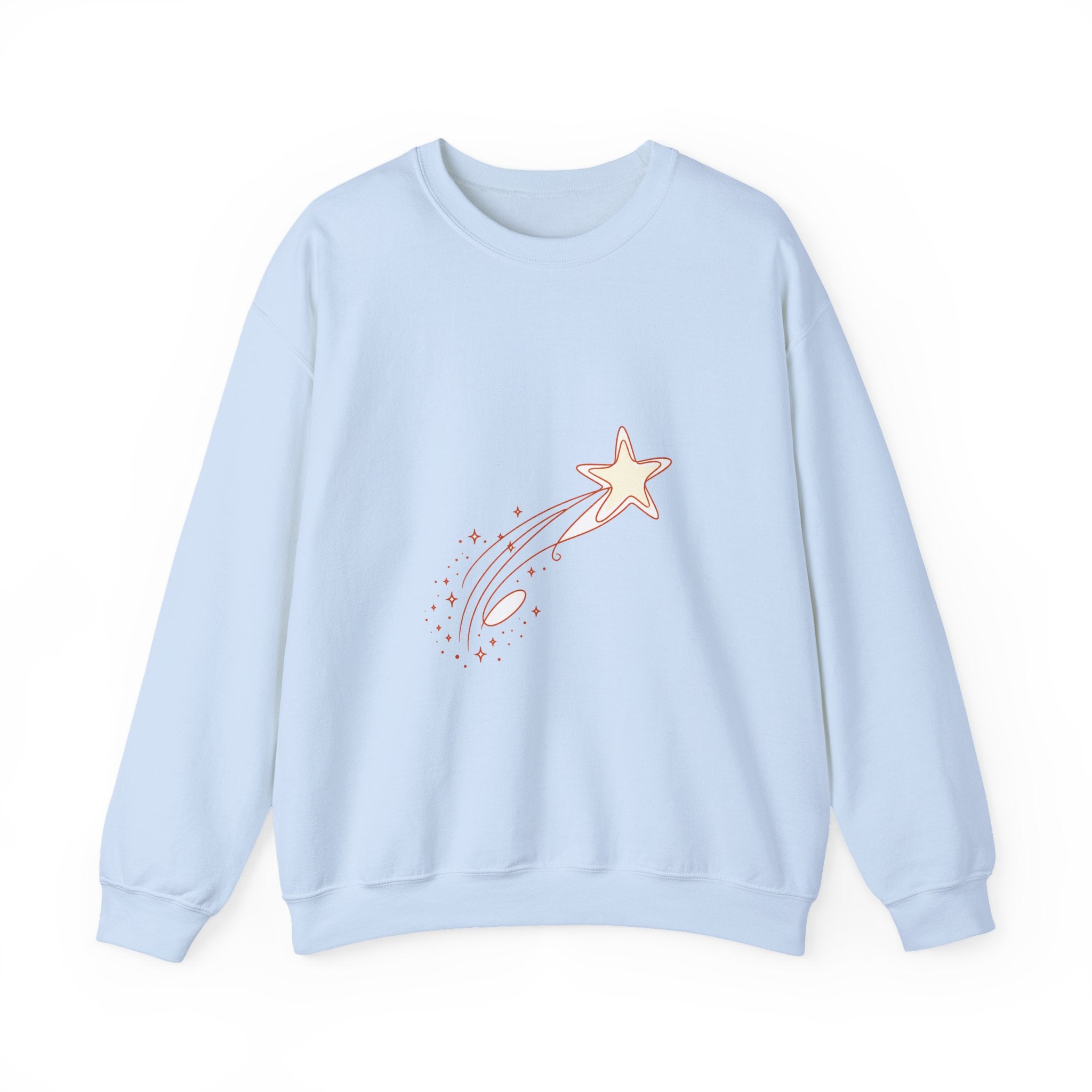 Matching Couple Sweatshirt - Shooting Star & North Star Matching Couple Comfort Colors Crew Minimalist Art His Hers Christmas Gift - Design A