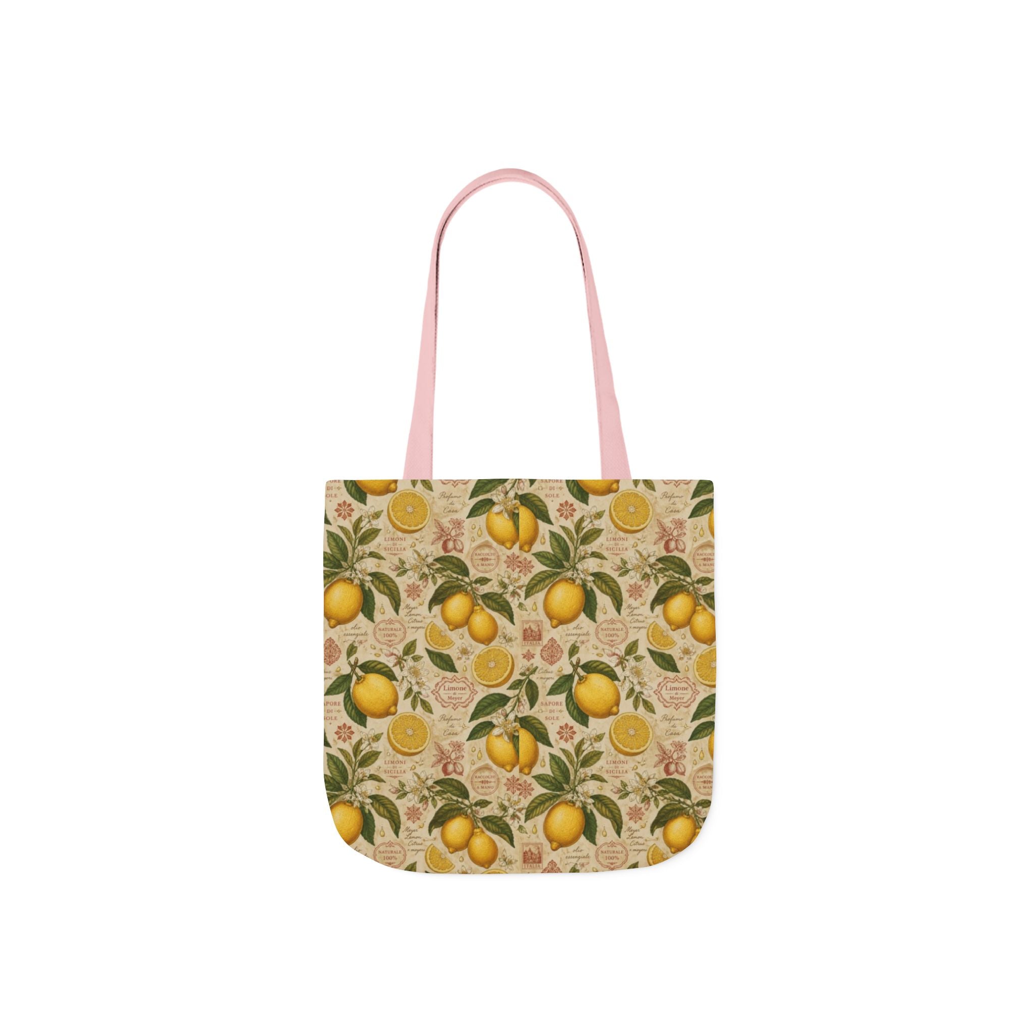 Meyer Lemons Canvas Tote Bag Mediterranean Kitchen Botanical Design Italian Cottagecore Gift