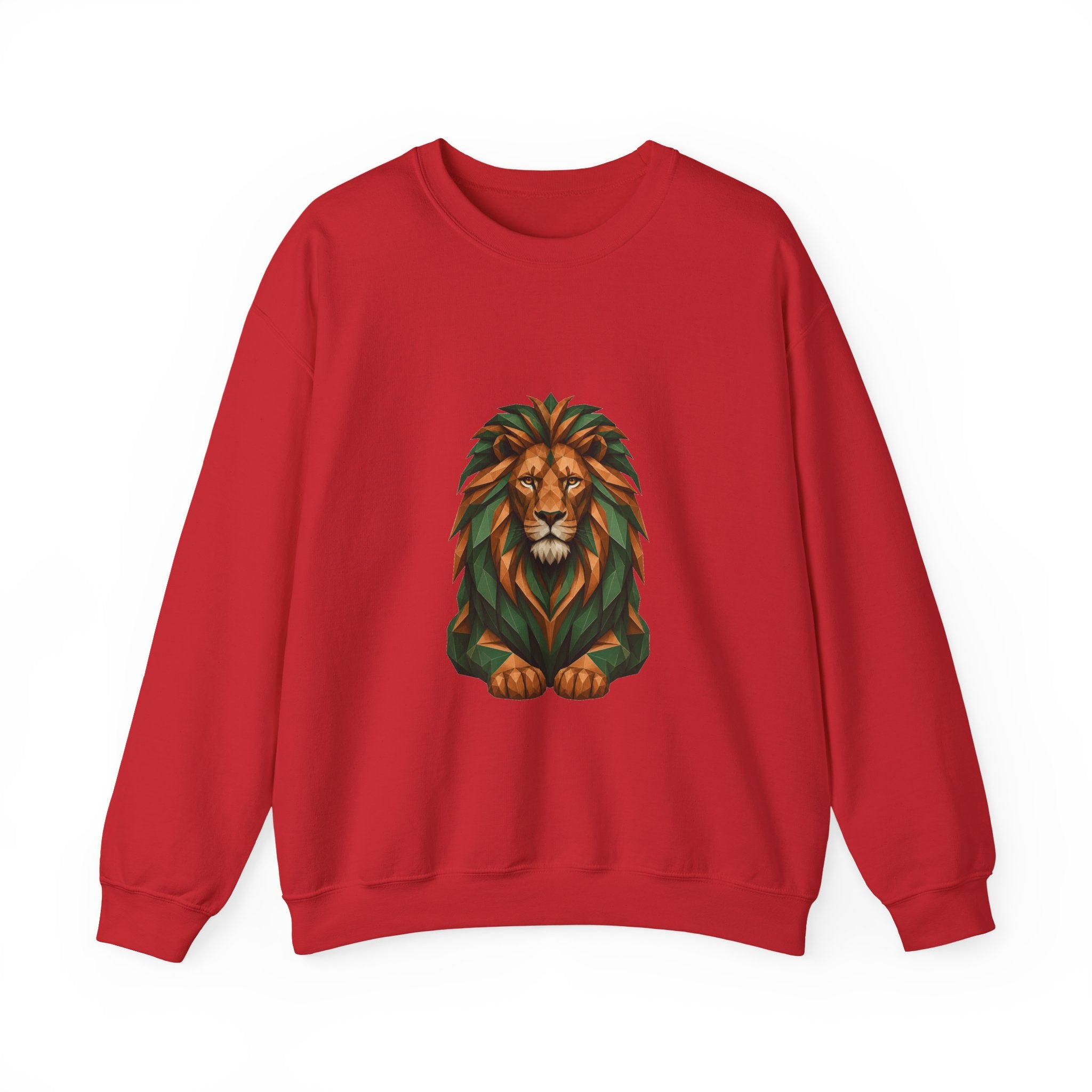 Matching Couple Sweatshirt - Lion & Lamb Matching Couple Comfort Colors Crew Geometric Art His Hers Love Gift - Design A