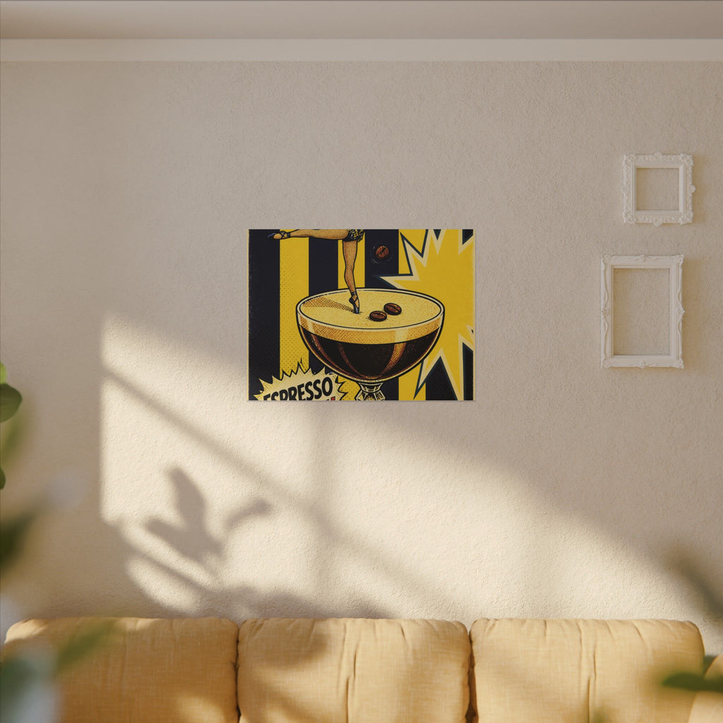 Espresso Martini Acrobat Wall Art Canvas 16×20 Pop Art Living Room Decor Maximalist Print