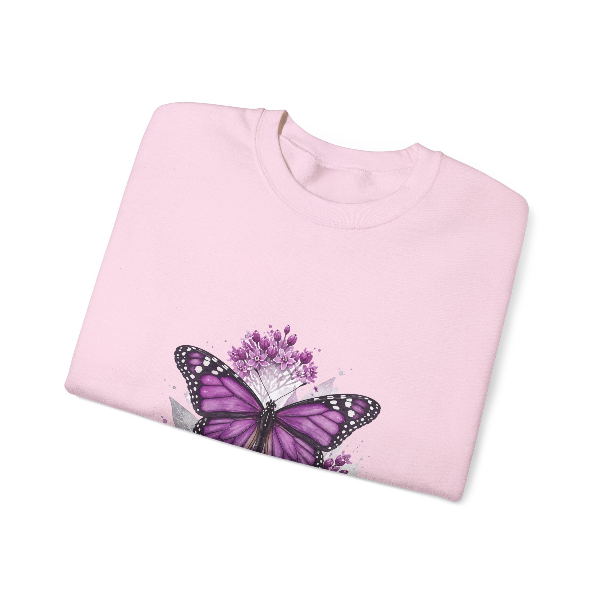Matching Couple Sweatshirt - Butterfly & Moth Matching Couple Premium Fleece Sweatshirt Watercolor Art His Hers Birthday Gift - Design A