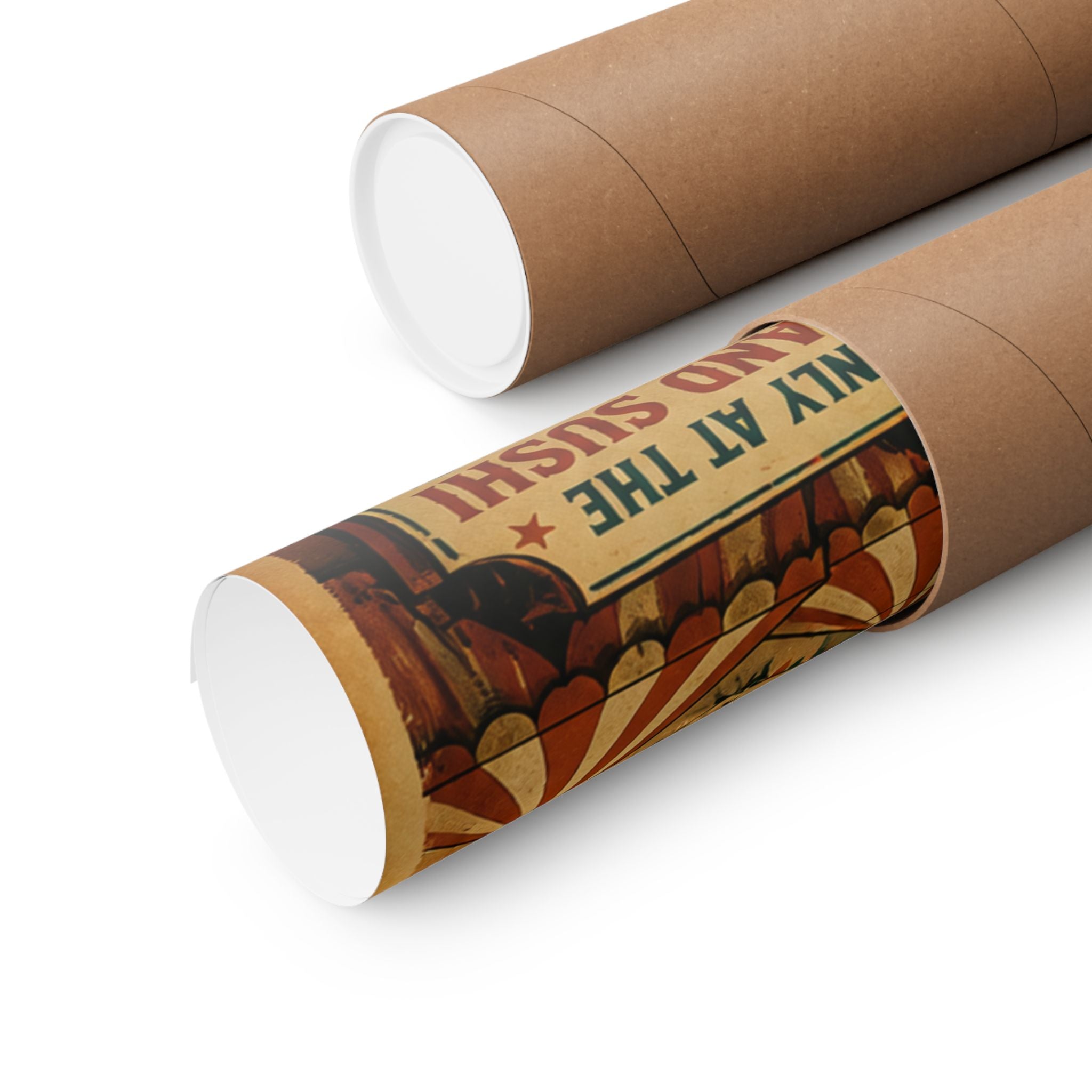 Sushi Roll Cannon Wall Art Poster 24×36 Vintage Circus Bedroom Decor Maximalist Print