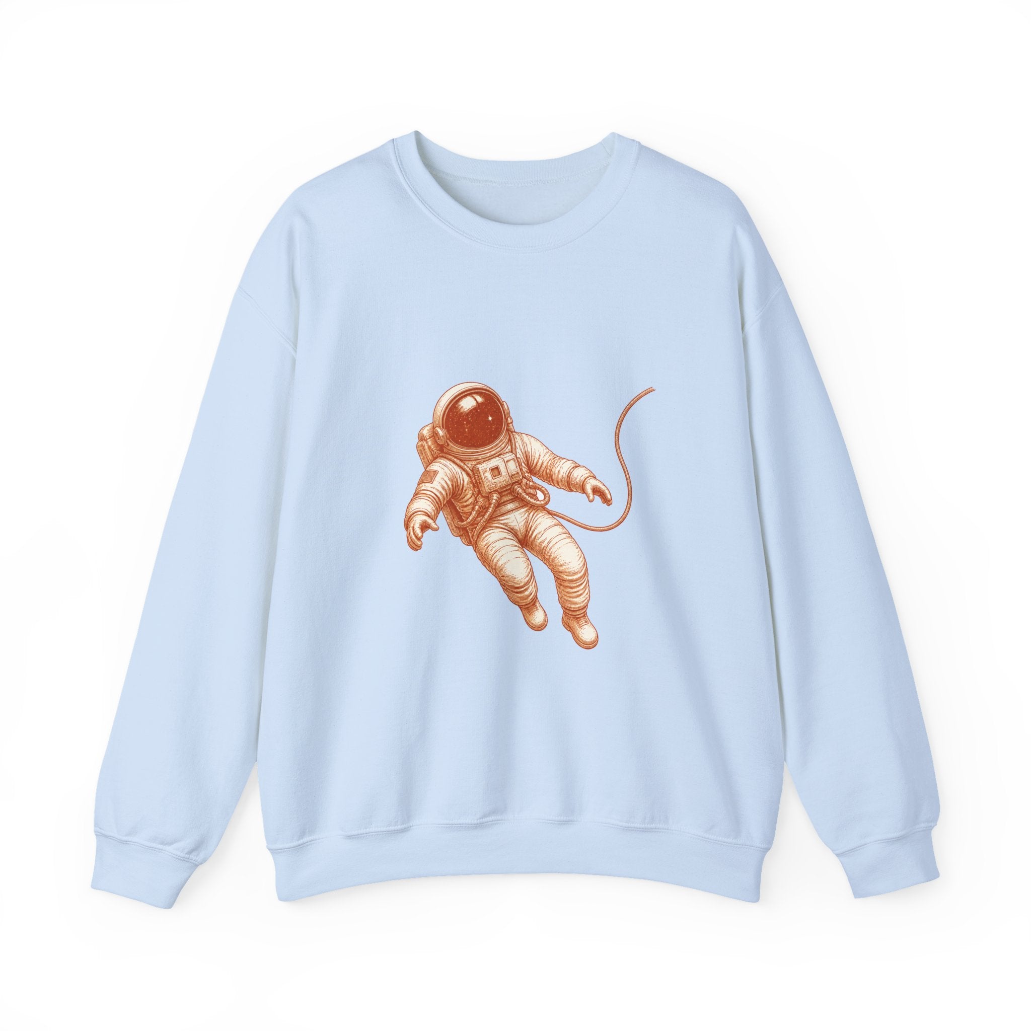 Matching Couple Sweatshirt - Astronaut & Planet Matching Couple Comfort Colors Crew Vintage Art His Hers Honeymoon Gift - Design A